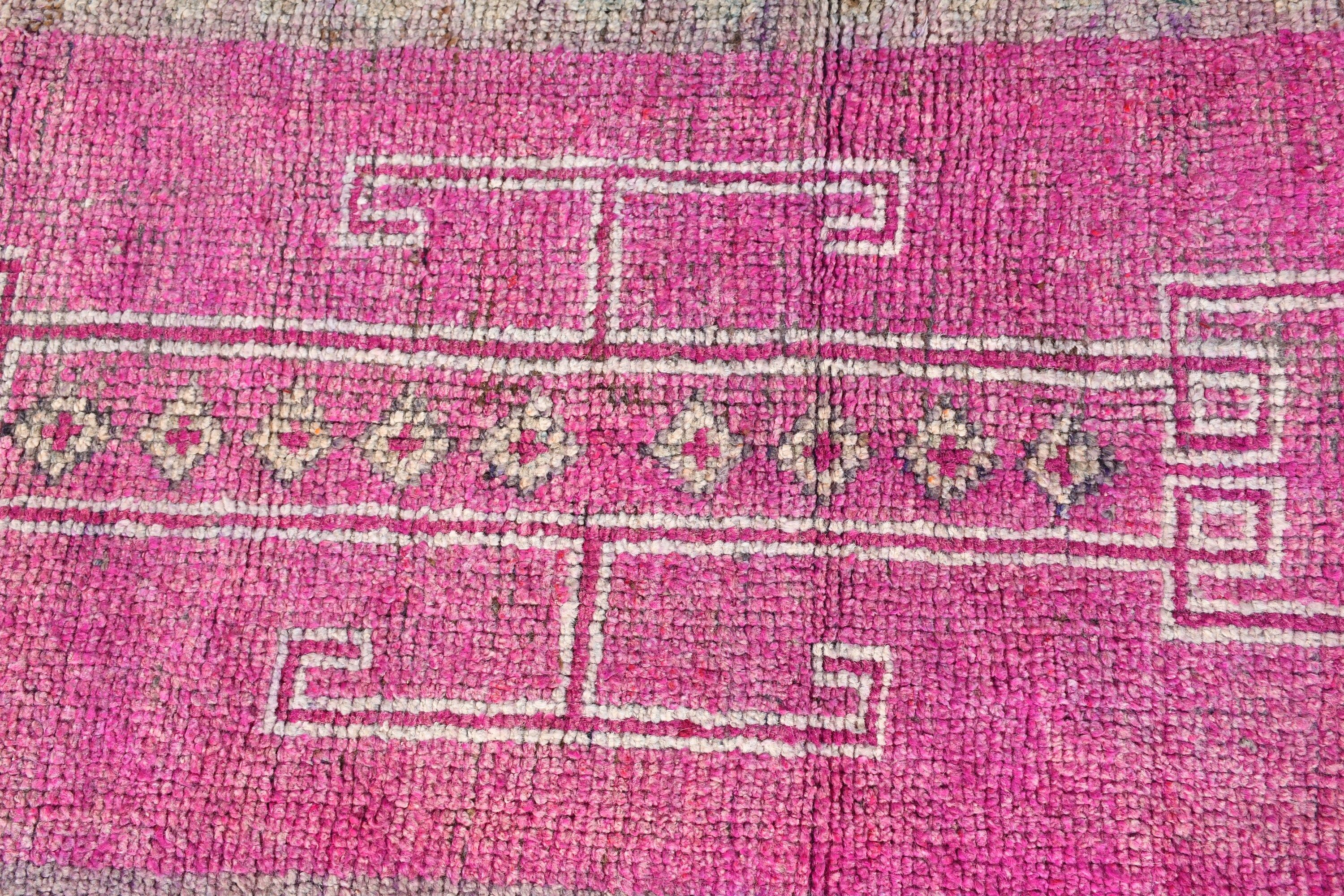 Bedroom Rug, Vintage Rugs, Purple Bedroom Rugs, Kitchen Rug, Floor Rugs, 2.8x11.9 ft Runner Rug, Muted Rugs, Turkish Rug, Rugs for Stair