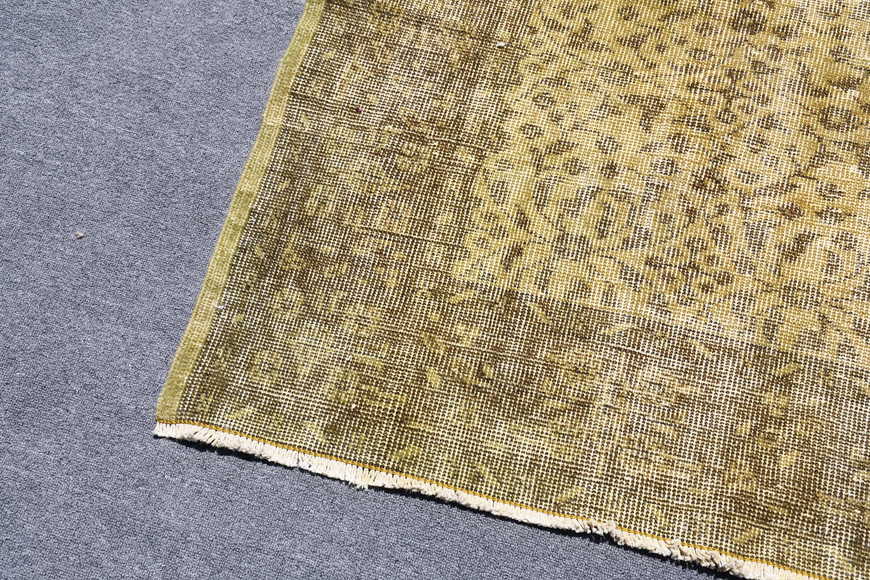 Antika Halı, Mutfak Halısı, Vintage Halılar, Yeşil Yün Halılar, Türk Halısı, 5.6x8.8 ft Büyük Halı, Yemek Odası Halısı, Boho Halıları, Yatak Odası Halısı