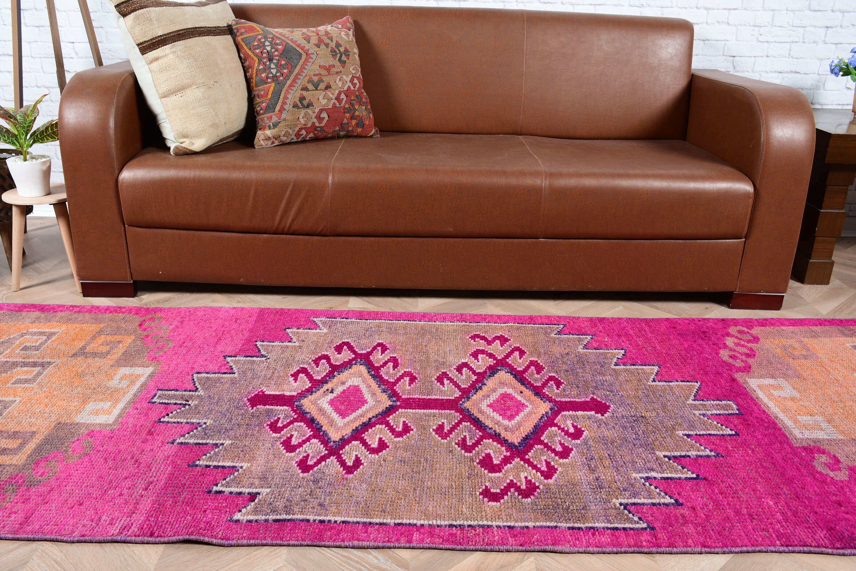 Kitchen Rug, 3x12.3 ft Runner Rugs, Stair Rug, Anatolian Rug, Pink Bedroom Rug, Rugs for Runner, Turkish Rugs, Home Decor Rug, Vintage Rug