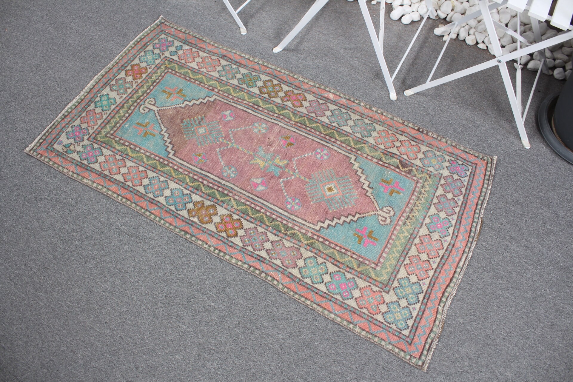 Vintage Halı, Antika Halılar, Yer Halısı, Yatak Odası Halıları, Mor Yün Halı, Araba Paspas Halıları, Mutfak Halıları, 2.2x4.2 ft Küçük Halı, Türk Halısı