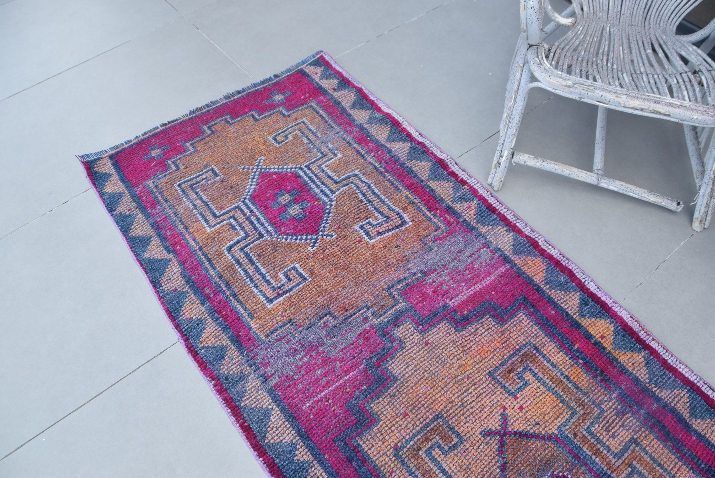 Kitchen Rug, Bedroom Rug, Cute Rug, Turkish Rugs, Home Decor Rug, 2.9x9.7 ft Runner Rugs, Vintage Rugs, Pink Moroccan Rug, Corridor Rugs