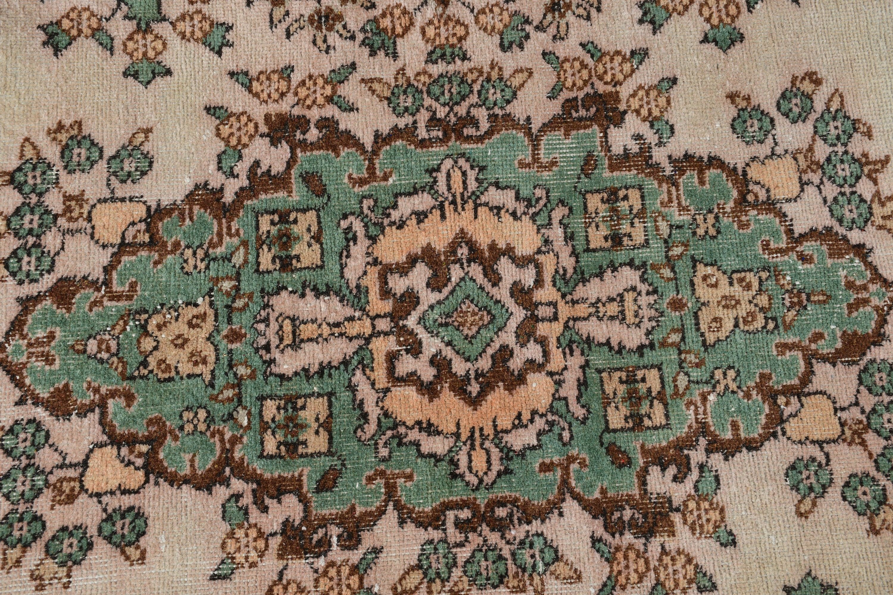 Living Room Rug, Wool Rug, Turkish Rug, 3.7x6.6 ft Area Rugs, Rugs for Area, Green Cool Rug, Anatolian Rugs, Vintage Rug, Floor Rug