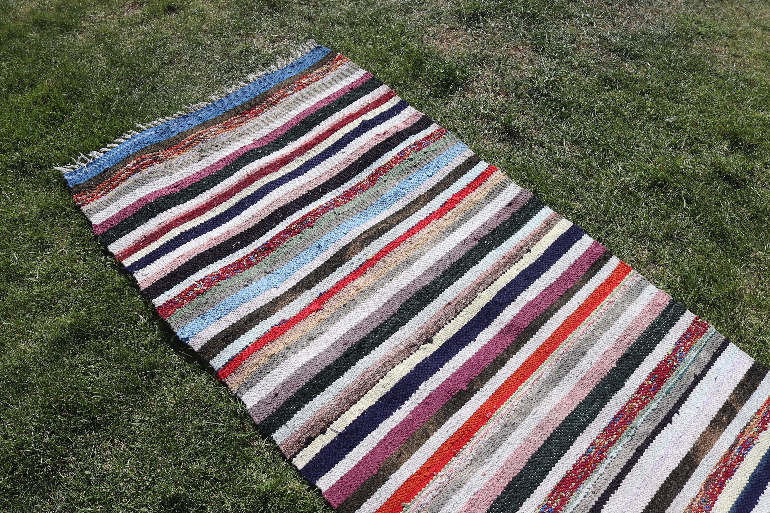 Merdiven Halısı, Beni Ourain Koşucu Halısı, Soğuk Halı, 2,8x8,1 ft Koşucu Halıları, Türk Halıları, Kilim, Anadolu Halısı, Vintage Halılar, Gökkuşağı Yün Halıları