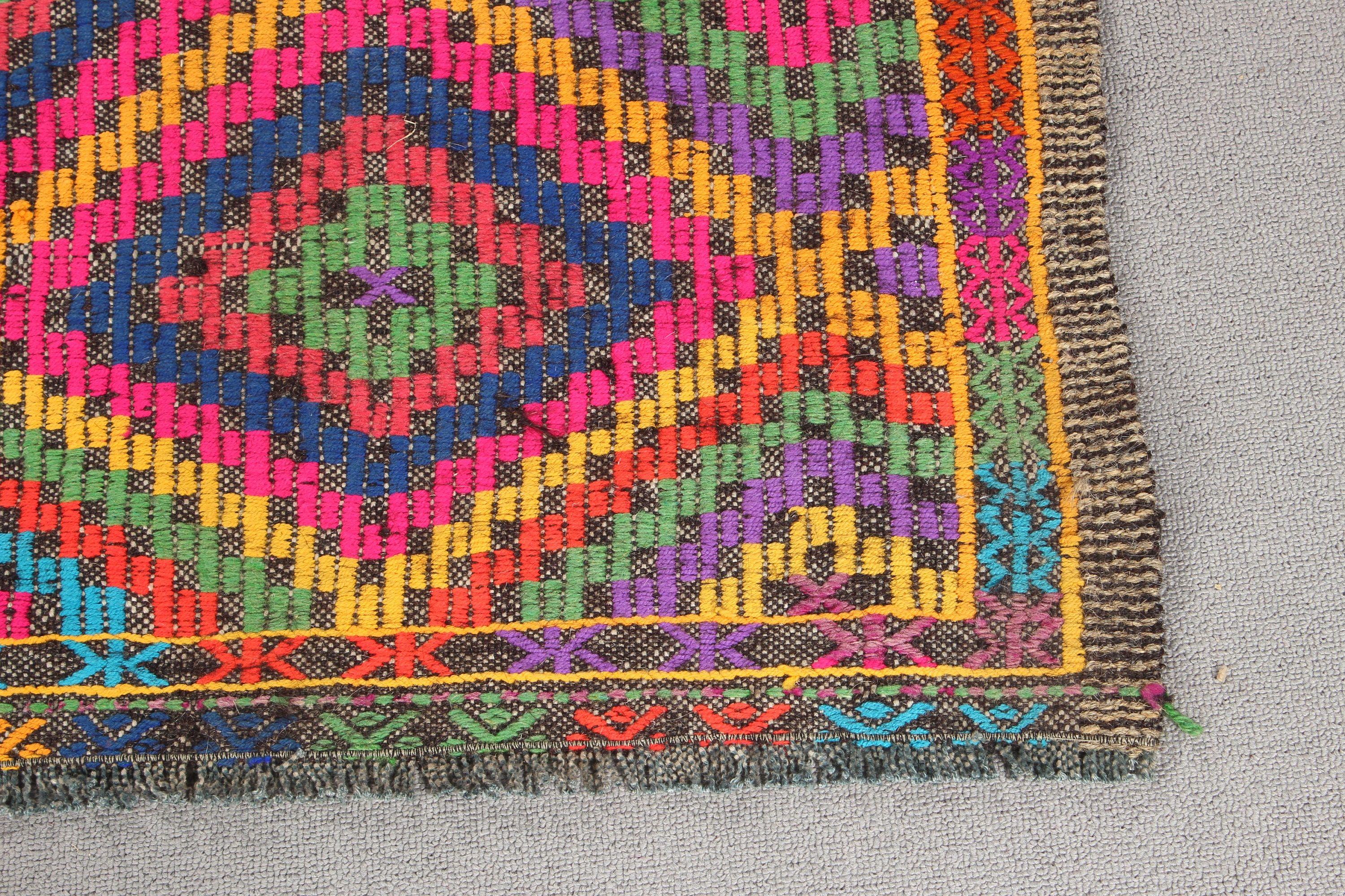 Düz Dokuma Halılar, Türk Halısı, Vintage Halılar, Oryantal Halı, 6,6x8,5 ft Büyük Halı, Gökkuşağı Ev Dekor Halısı, Kilim, Egzotik Halı, Büyük Oushak Halısı