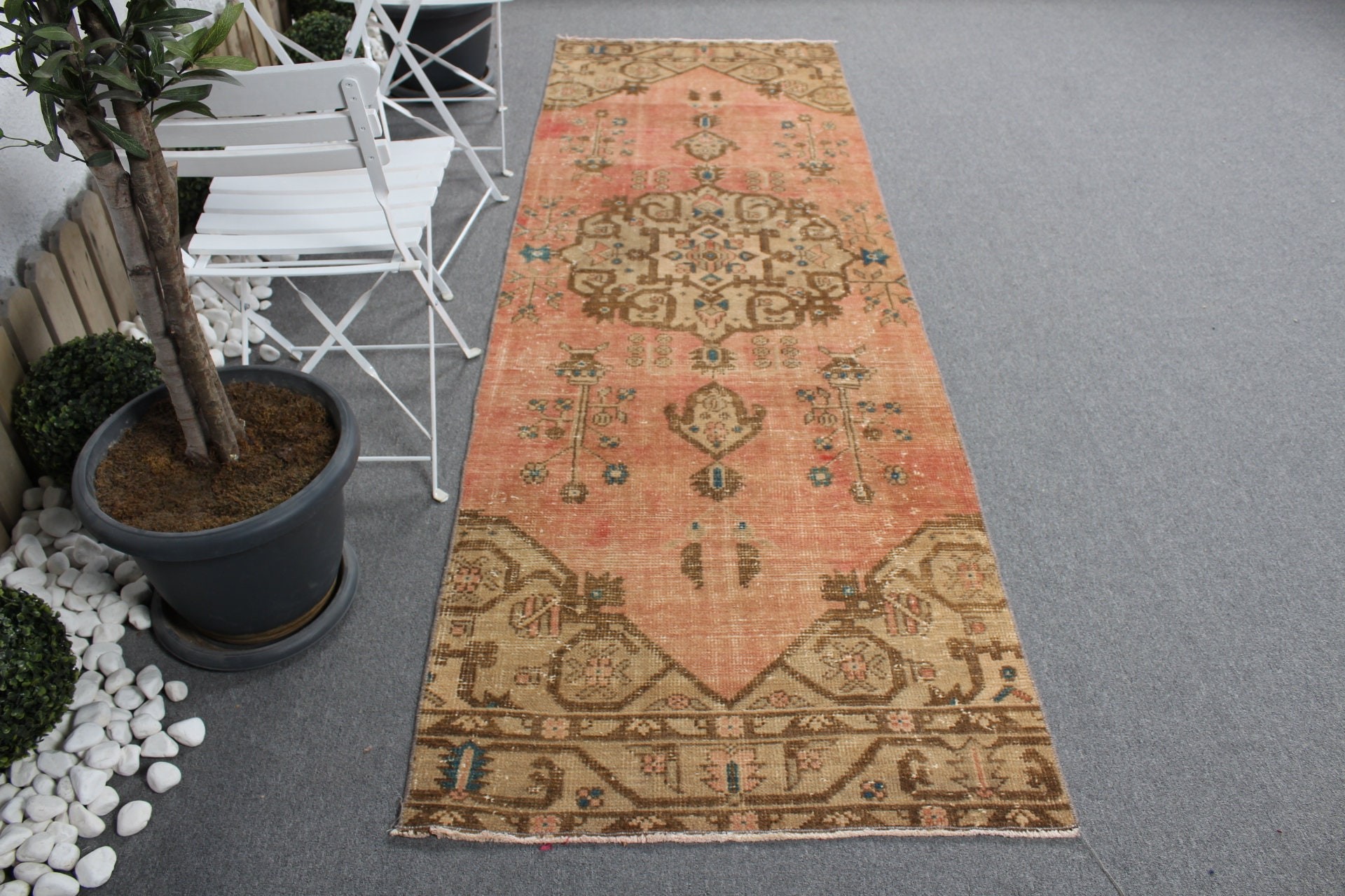 3x9.2 ft Runner Halı, Sevimli Halı, Koridor Halısı, Ofis Halısı, Türk Halıları, Vintage Halı, Runner Halıları, Yün Halı, Kırmızı Mutfak Halısı, Antika Halılar