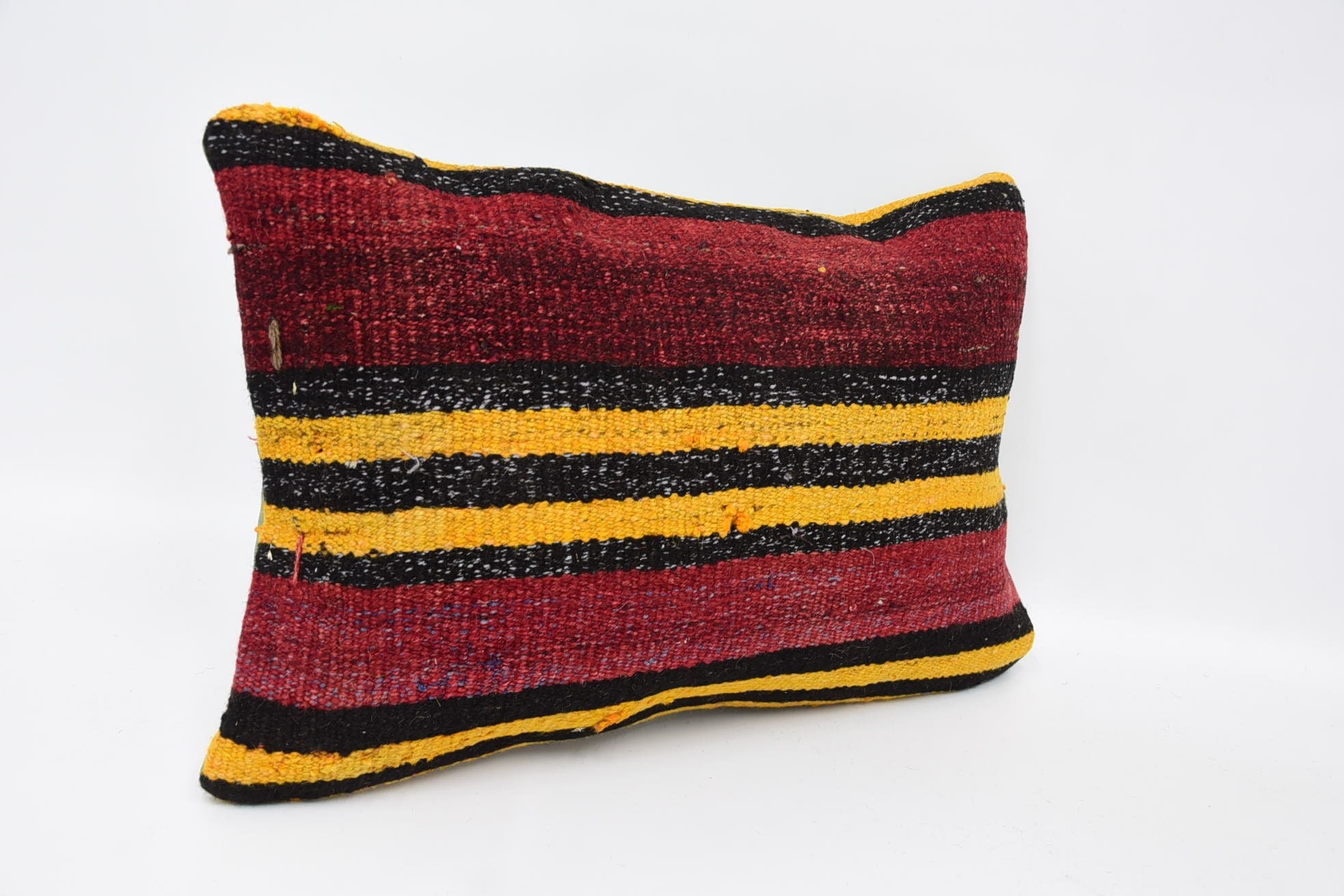 Muted Pillow Sham, Throw Kilim Pillow, 16"x24" Red Cushion, Home Decor Pillow, Ethnic Pillow Cover Cushion Cover, Kilim Pillow