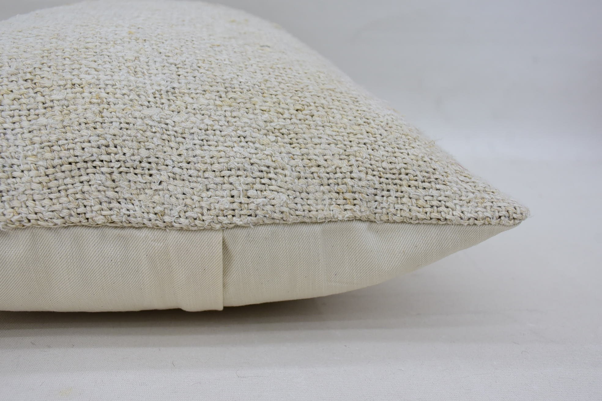 Boho Pillow Sham Cover, Ethnical Kilim Rug Pillow, Couch Cushion, 16"x24" White Cushion Cover, Ikat Cushion Cover, Pillow for Couch