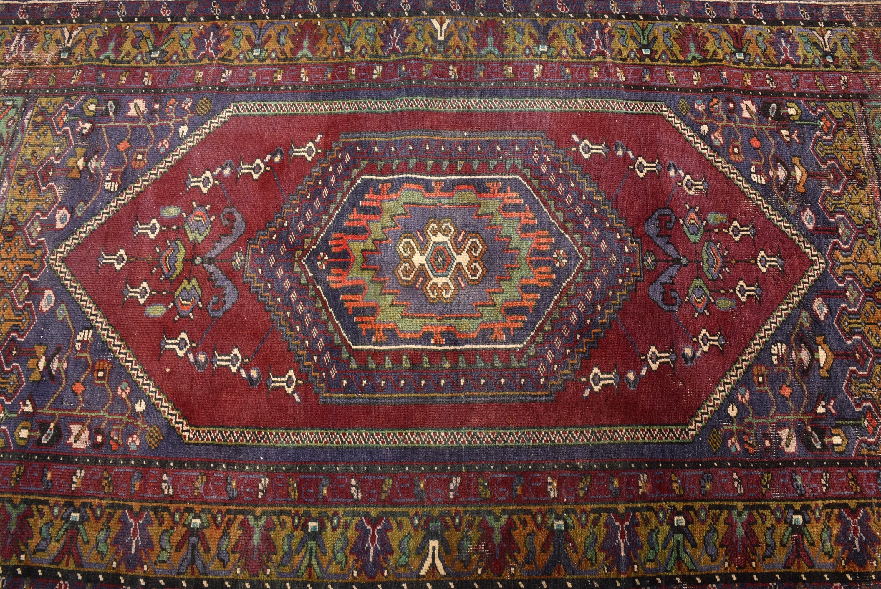 Giriş Halıları, Aztek Halıları, Soğuk Halı, Mutfak Halıları, 3,4x6,3 ft Vurgulu Halı, Oryantal Halılar, Vintage Halı, Mor Fas Halıları, Türk Halıları