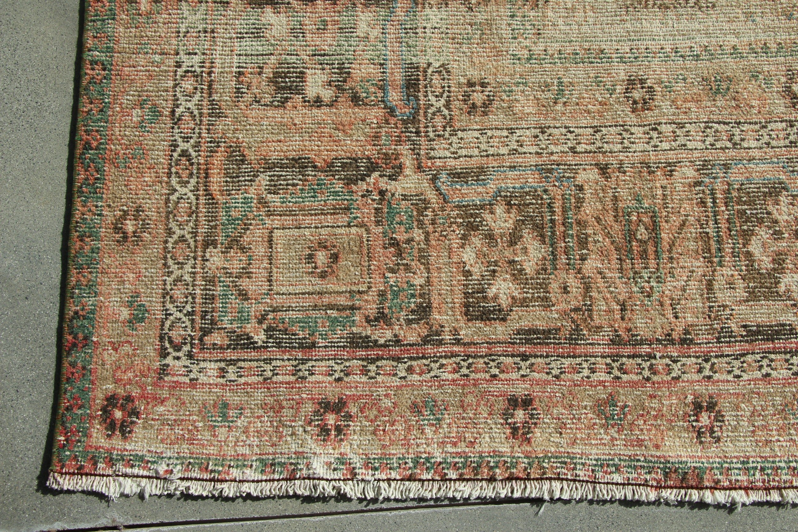 Vintage Rug, Modern Rug, Saloon Rug, 9.4x12.6 ft Oversize Rugs, Turkish Rugs, Oversize Vintage Rugs, Beige Bedroom Rugs, Cool Rug