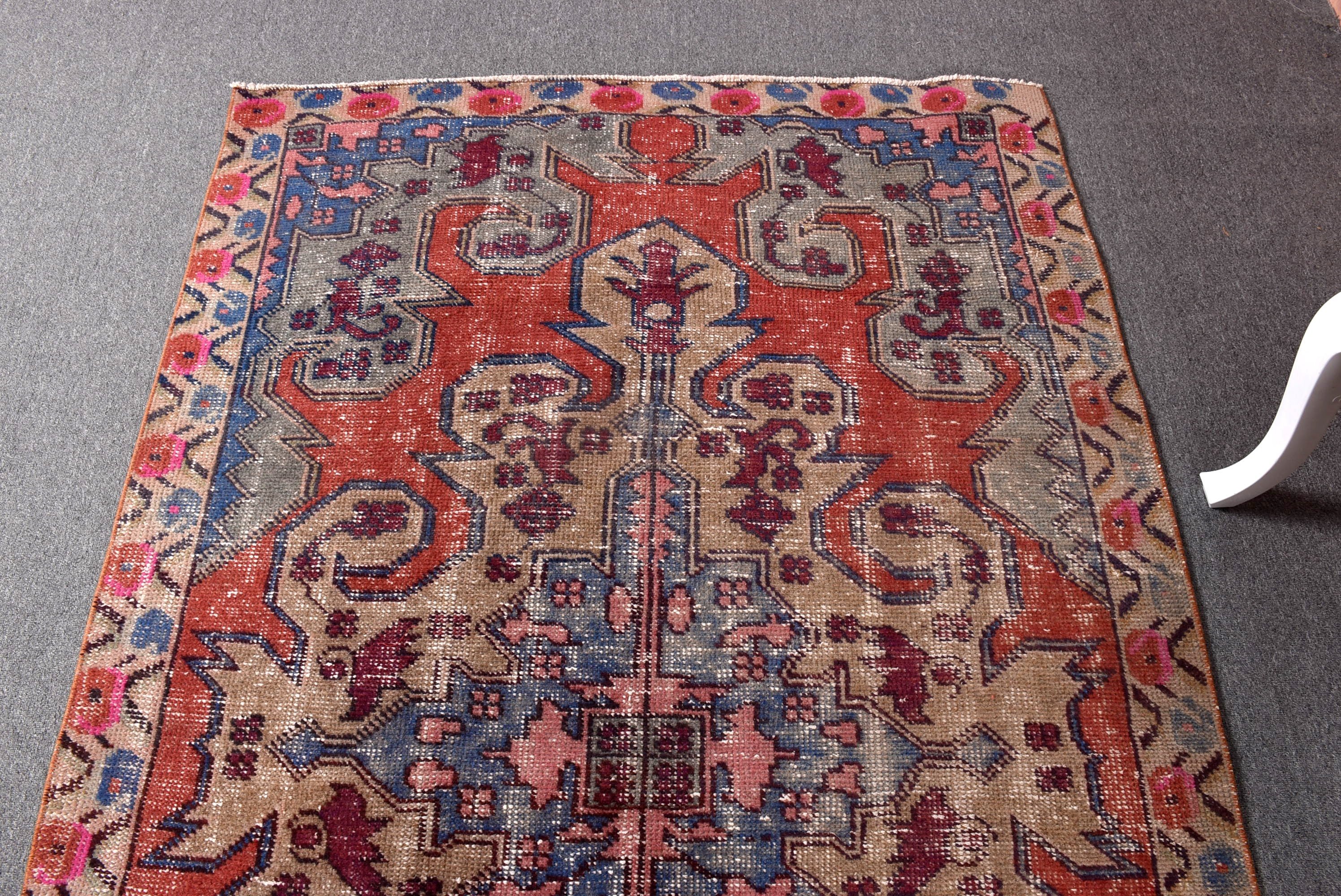 Yemek Odası Halıları, Düz Dokuma Halı, Kırmızı Soğuk Halılar, İç Mekan Halısı, Çocuk Odası Halısı, Yer Halıları, 4.2x6.9 ft Alan Halıları, Vintage Halılar, Türk Halıları