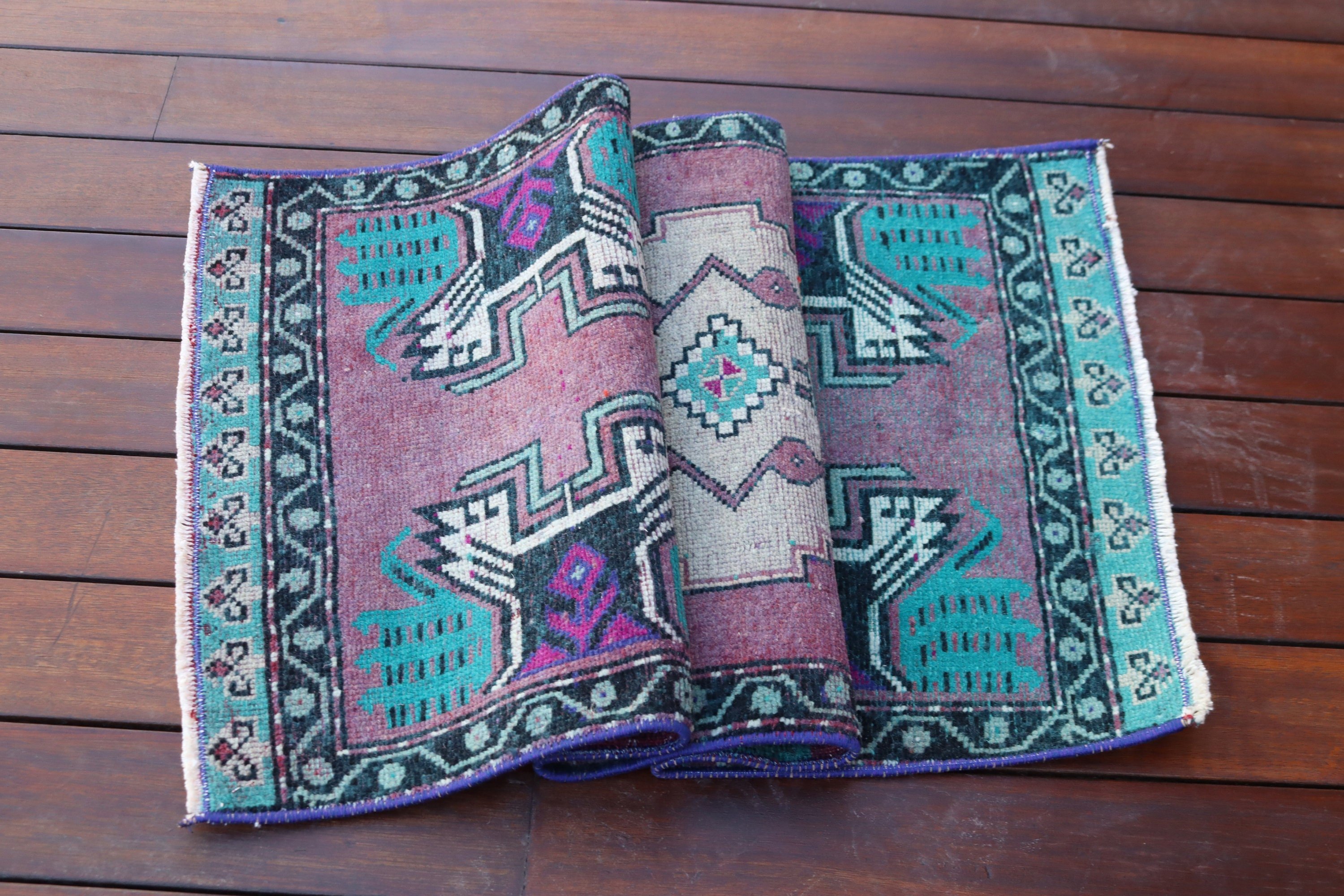 Dekoratif Halılar, Mor Antika Halı, Boho Halı, Duvara Asılı Halılar, Banyo Halıları, Oushak Halıları, Vintage Halılar, 1.6x3.3 ft Küçük Halılar, Türk Halıları