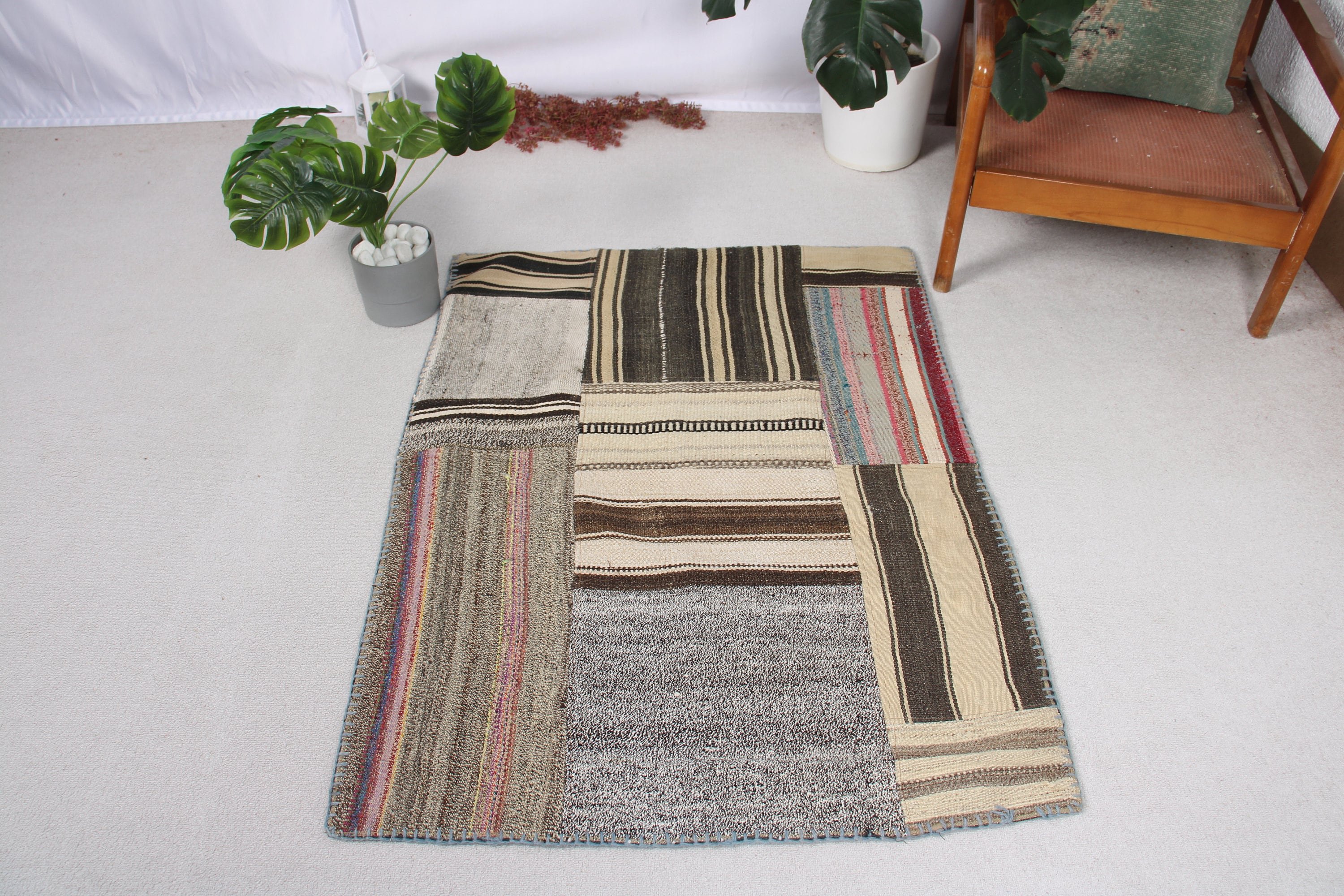 Floor Rugs, Vintage Rugs, Boho Rug, 3.2x4.3 ft Small Rug, Small Boho Rug, Beige Handwoven Rug, Bath Rug, Rugs for Small Area, Turkish Rugs