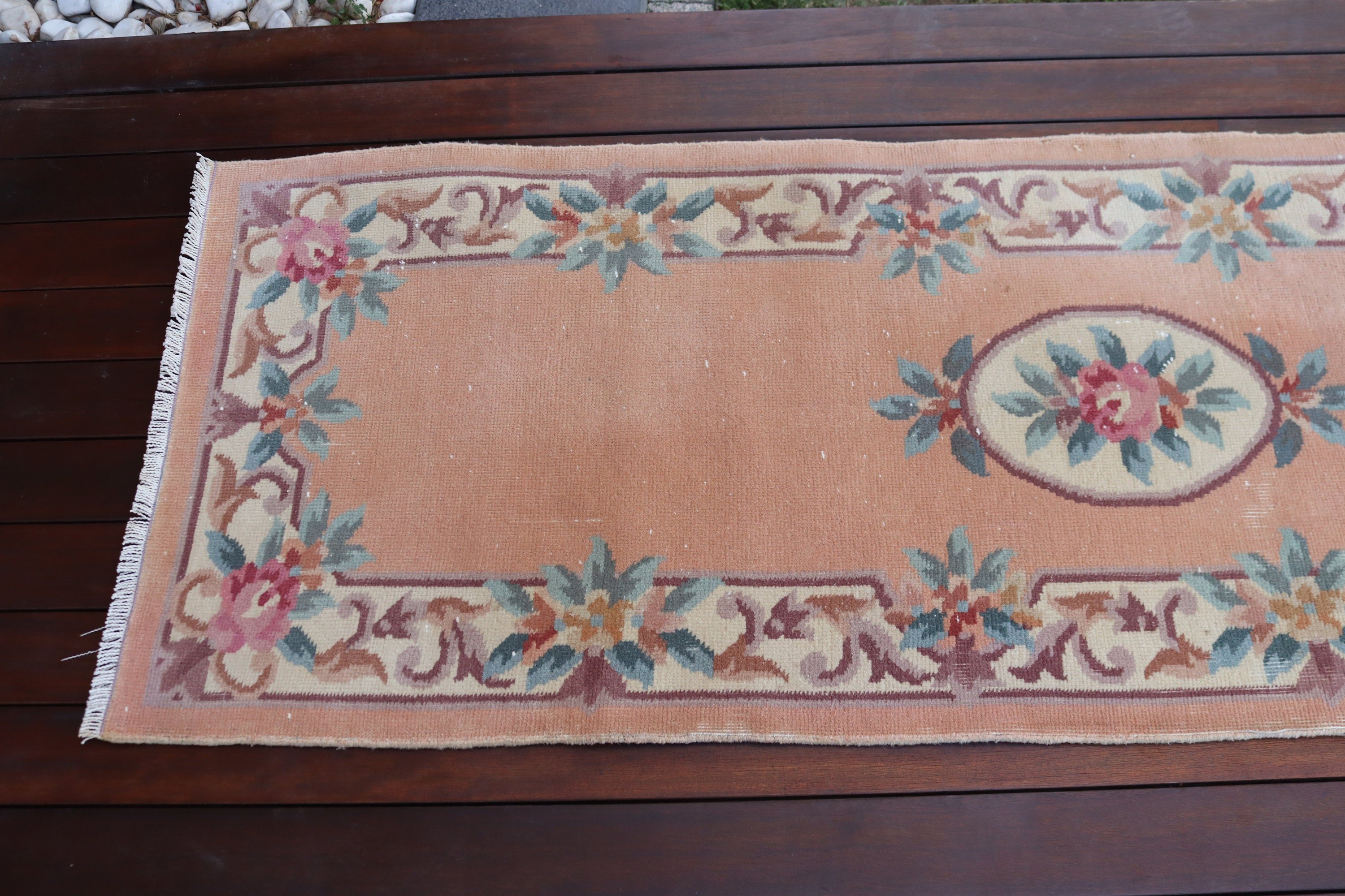 2.2x9.5 ft Runner Halıları, Nötr Halılar, Etnik Halılar, Düz Dokuma Halılar, Vintage Halı, Turuncu Anadolu Halısı, Türk Halıları, Vintage Runner Halıları