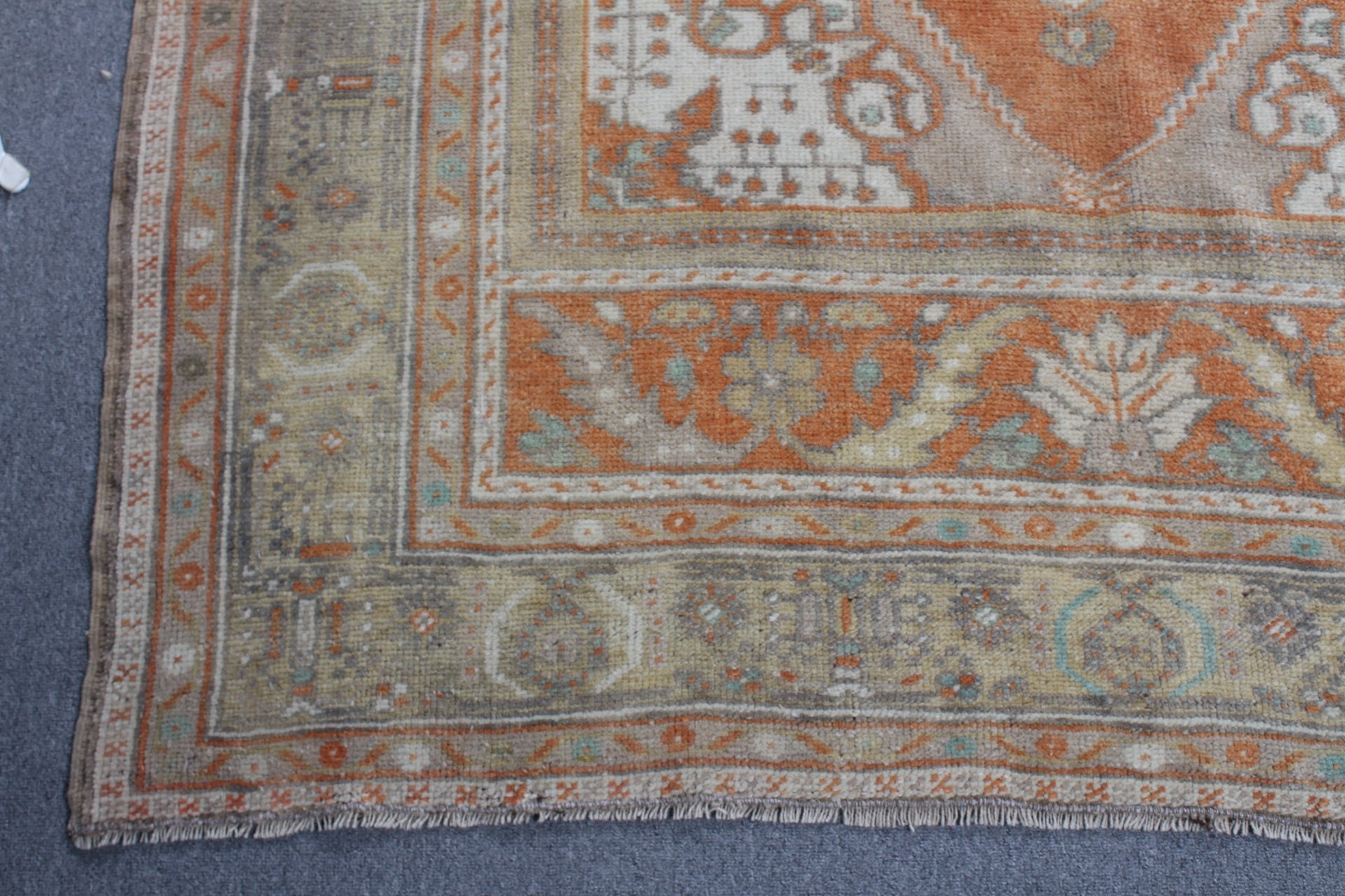 Vintage Halılar, Turuncu Mutfak Halısı, Türk Halısı, Havalı Halı, Yatak Odası Halıları, Yatak Odası Halısı, Salon Halıları, 4,8x8,4 ft Büyük Halılar, Yer Halısı