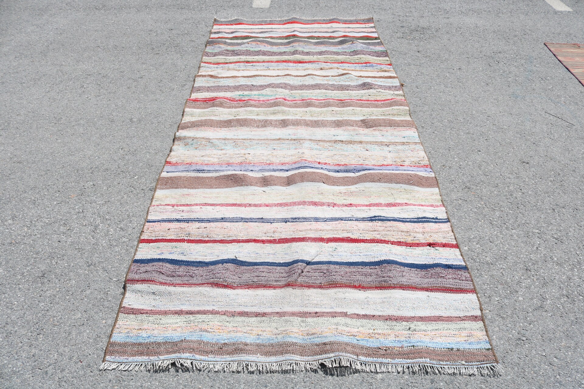 Kitchen Rug, Floor Rugs, Salon Rug, Vintage Rug, Turkish Rug, Dining Room Rug, Aztec Rug, Rugs for Bedroom, Kilim, 4.1x9.8 ft Large Rug