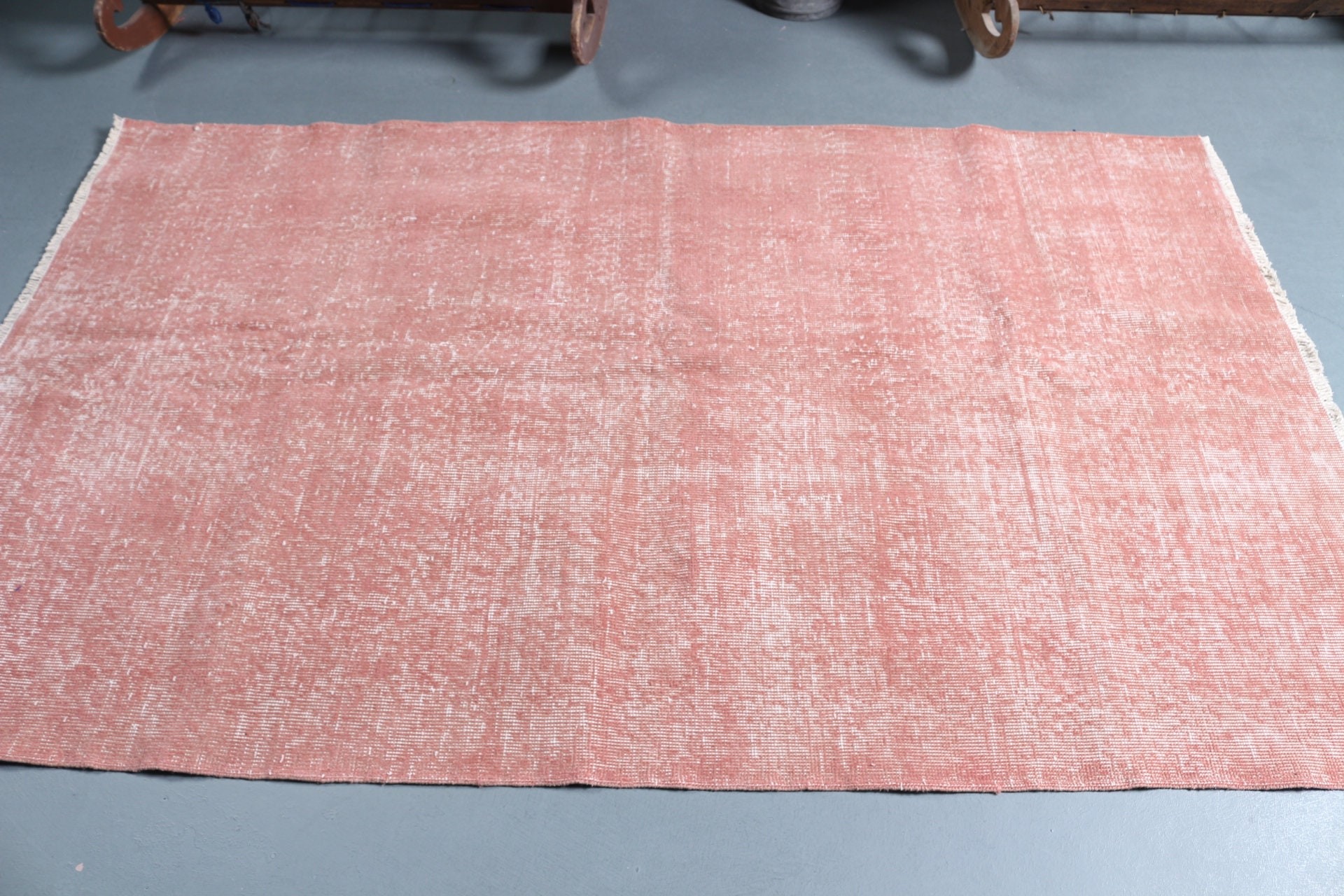 Tribal Rug, Dining Room Rug, Vintage Rug, Home Decor Rug, Turkish Rug, Kitchen Rug, Pink Antique Rug, Floor Rug, 4.1x6.9 ft Area Rugs