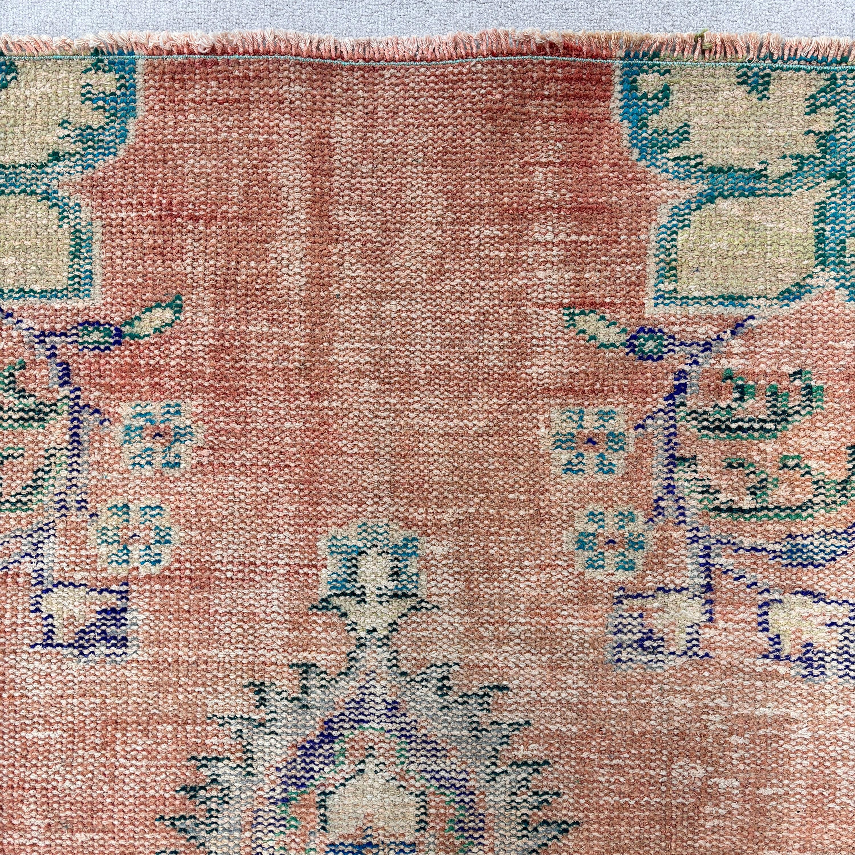 3,8x6,3 ft Accent Halı, Vintage Halı, Çocuk Halıları, Havalı Halı, Turuncu Boho Halıları, Türk Halısı, Dekoratif Halılar, Mutfak Halıları, Modern Halılar