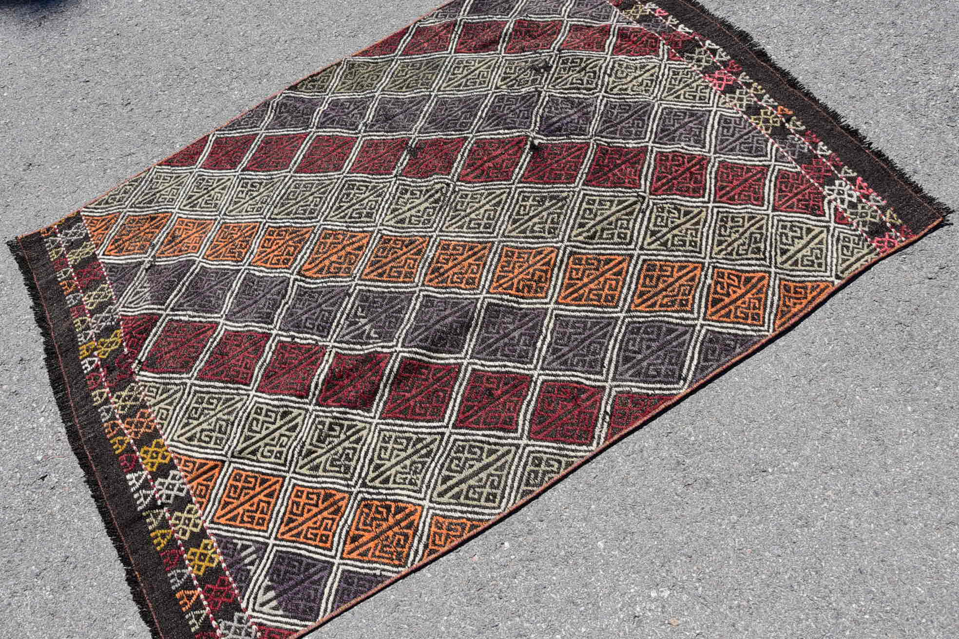 Oriental Rug, 3.9x5.4 ft Accent Rugs, Vintage Rugs, Turkish Rugs, Rugs for Nursery, Bedroom Rugs, Cool Rug, Kitchen Rug, Tribal Rugs, Kilim