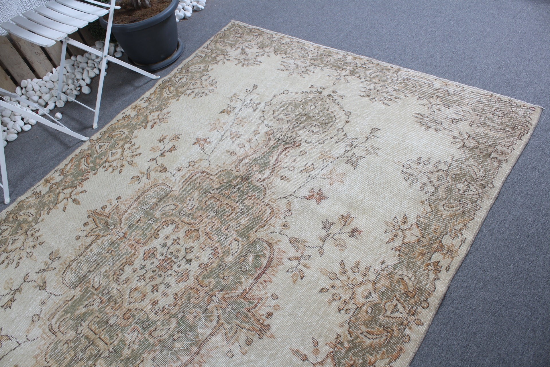 Beige Bedroom Rug, Rugs for Bedroom, Turkish Rug, Moroccan Rugs, Oriental Rugs, 5.4x9.6 ft Large Rug, Old Rug, Vintage Rug, Living Room Rug