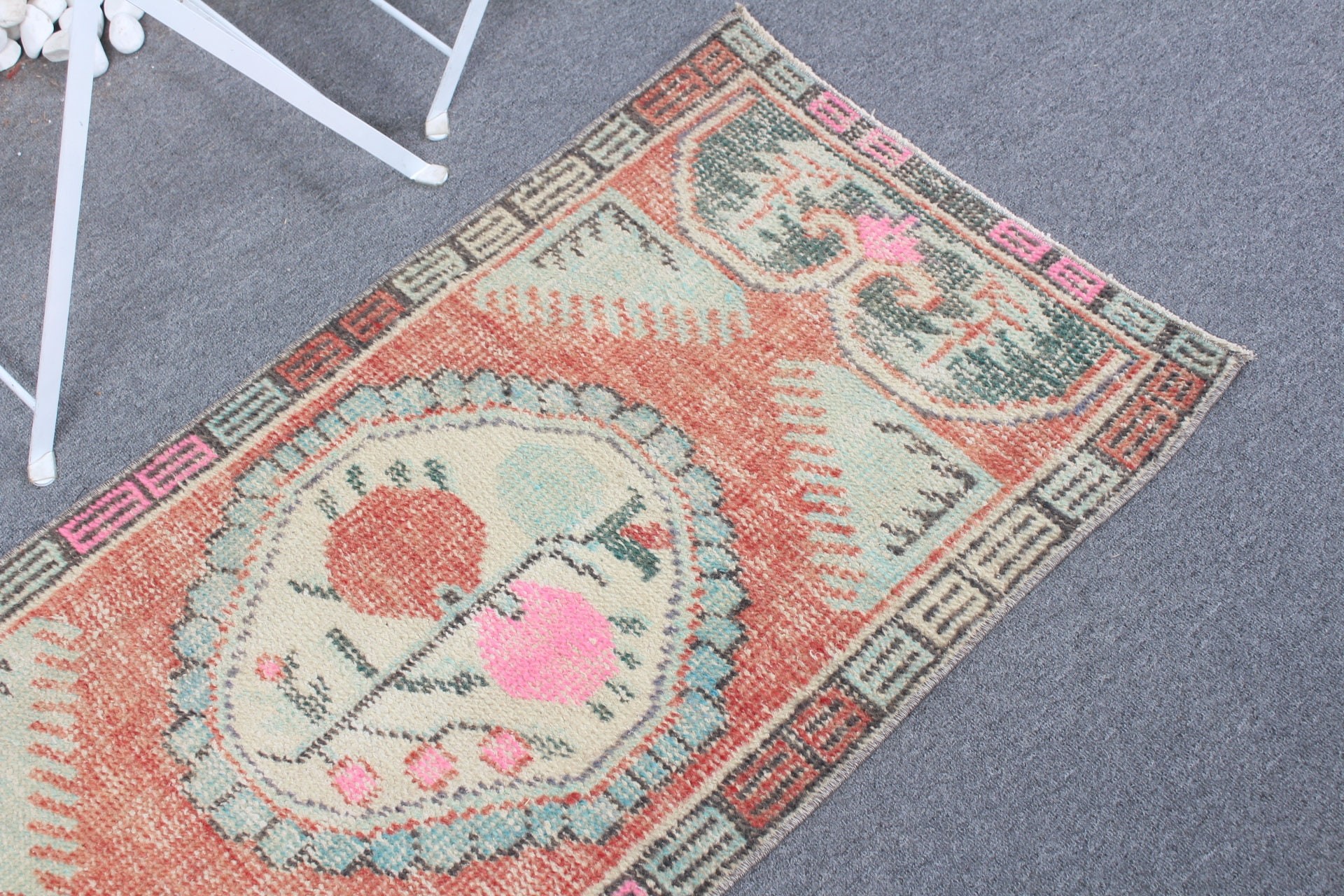 Art Rug, Boho Rug, Bedroom Rugs, Home Decor Rug, Red Kitchen Rug, Rugs for Car Mat, Turkish Rug, 2x3.9 ft Small Rug, Vintage Rug, Bath Rug