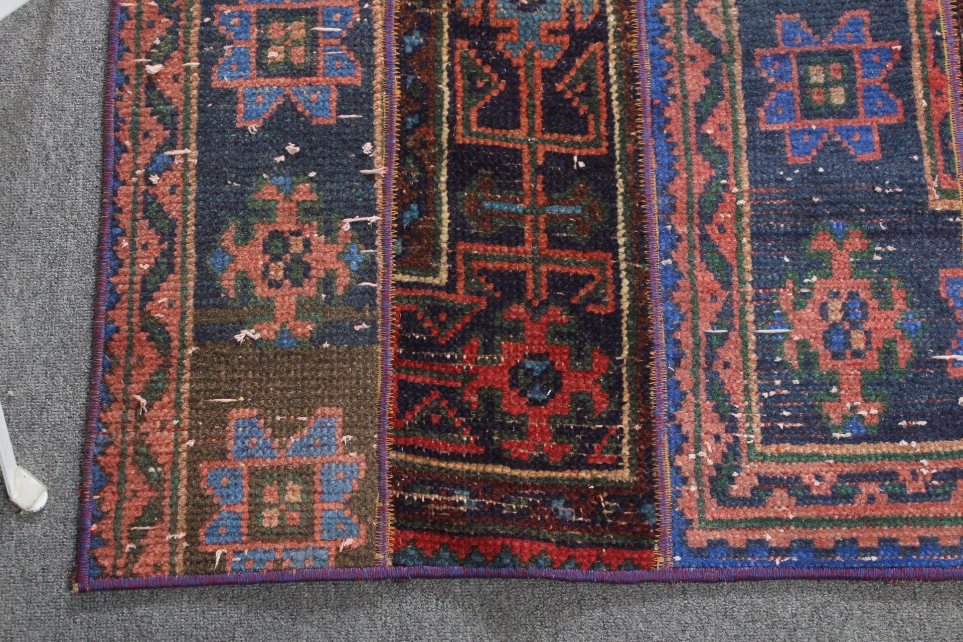 2.7x4.8 ft Small Rug, Kitchen Rugs, Vintage Rug, Bedroom Rugs, Car Mat Rug, Cute Rug, Turkish Rug, Blue Home Decor Rugs