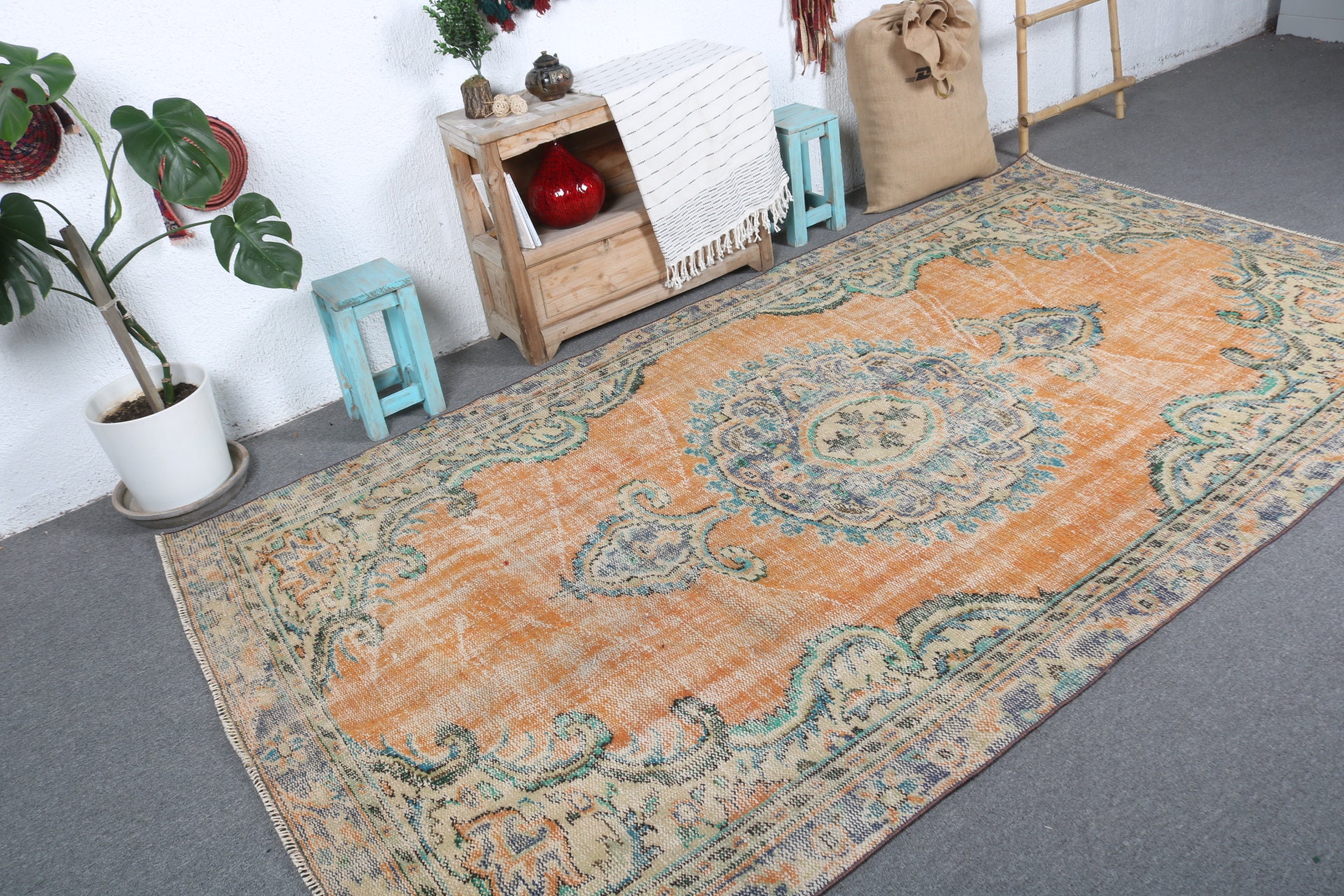 Moroccan Rug, Vintage Rug, Rugs for Dining Room, Anatolian Rug, Dining Room Rug, Living Room Rug, Turkish Rug, 5.3x9.5 ft Large Rug