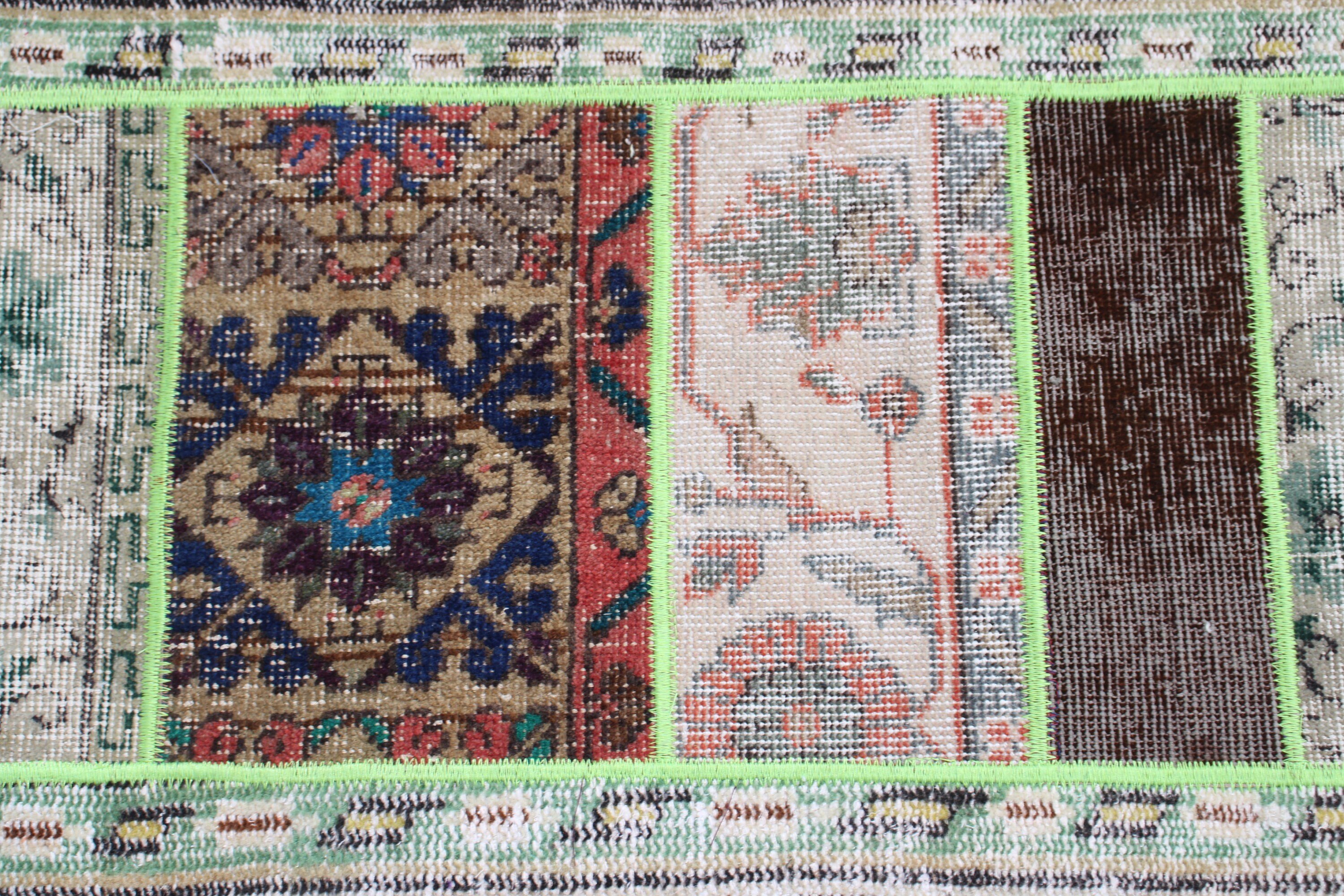 Green Anatolian Rugs, Turkish Rugs, Oriental Rug, Home Decor Rugs, Dorm Rug, 2.5x4.1 ft Small Rugs, Bath Rugs, Vintage Rug, Door Mat Rugs