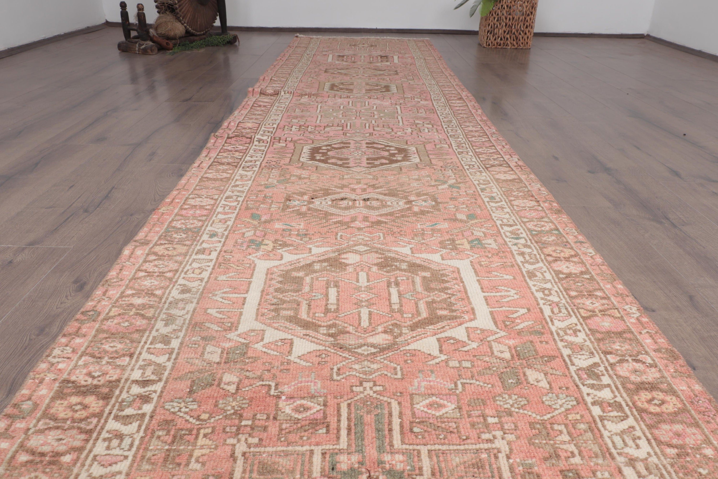 Türk Halıları, El Dokuma Halı, 3x13,5 ft Yolluk Halı, Vintage Halı, Pembe Fas Halısı, Nötr Halılar, Beni Ourain Koşucu Halıları, Merdiven Halıları