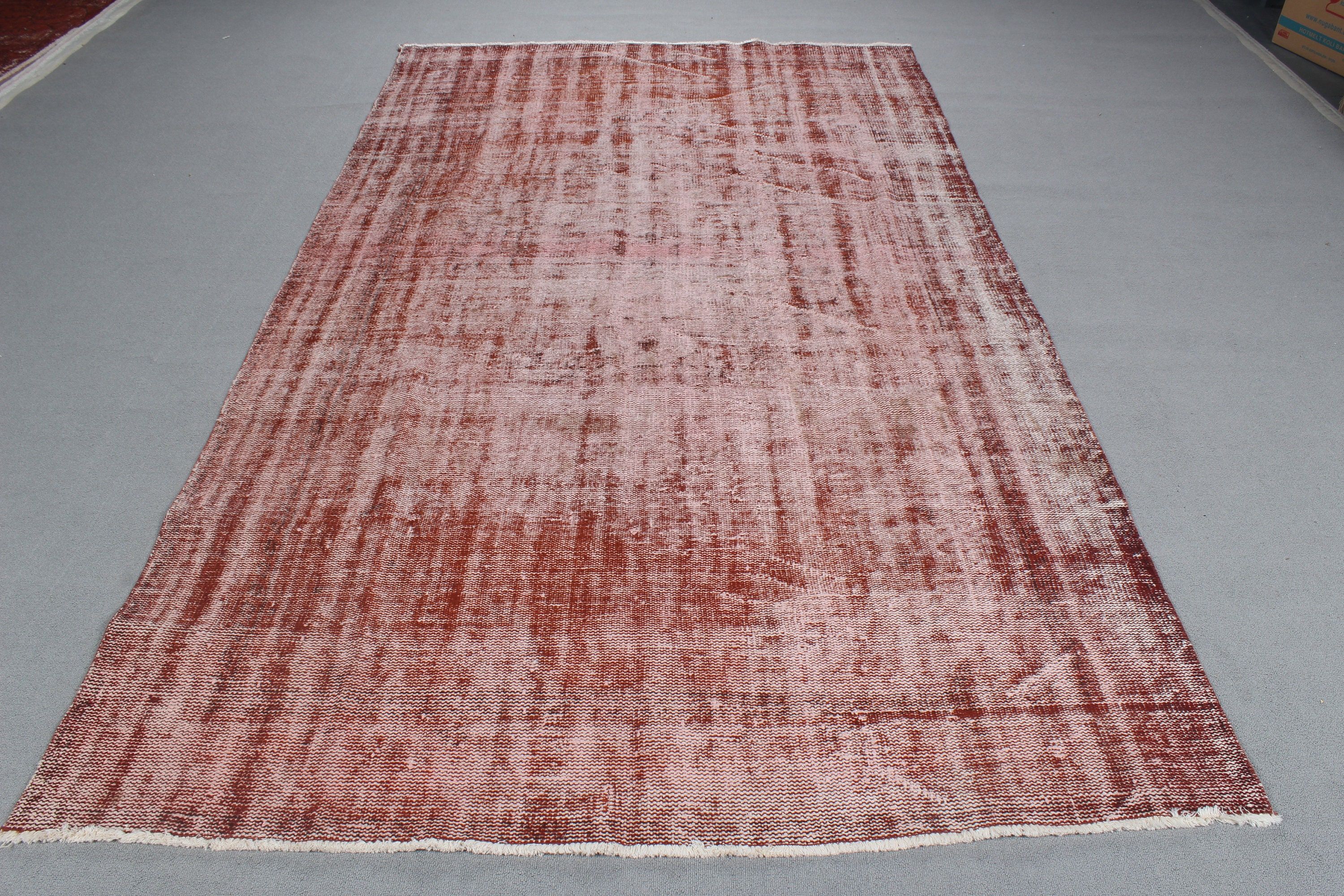 Nötr Halı, Yatak Odası Halıları, Salon Halıları, Oryantal Halılar, Vintage Halılar, Organik Halı, Türk Halısı, Pembe 5.4x9.5 ft Büyük Halılar