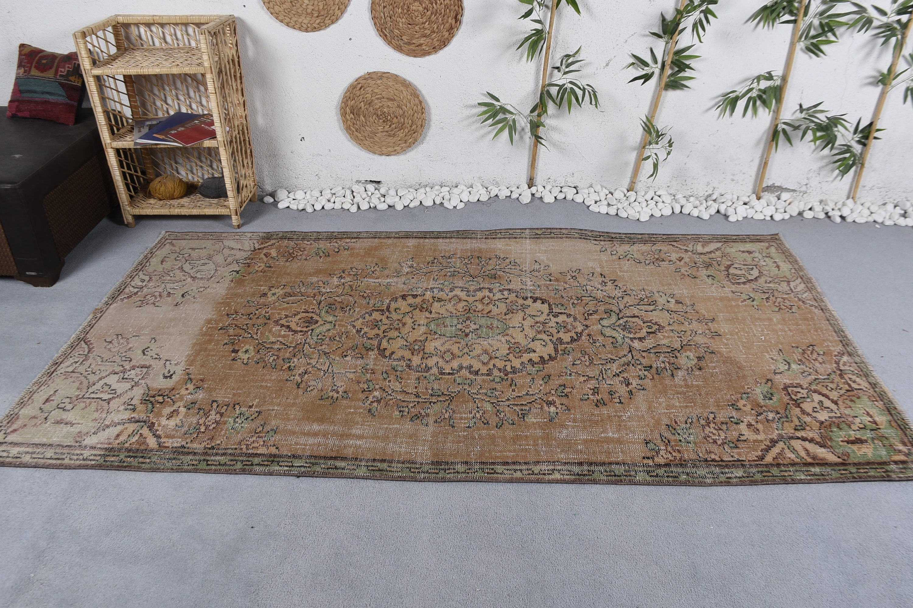 Rugs for Area, Floor Rug, 4.5x8.3 ft Area Rug, Living Room Rugs, Cool Rug, Turkish Rug, Bedroom Rug, Beige Home Decor Rugs, Vintage Rugs