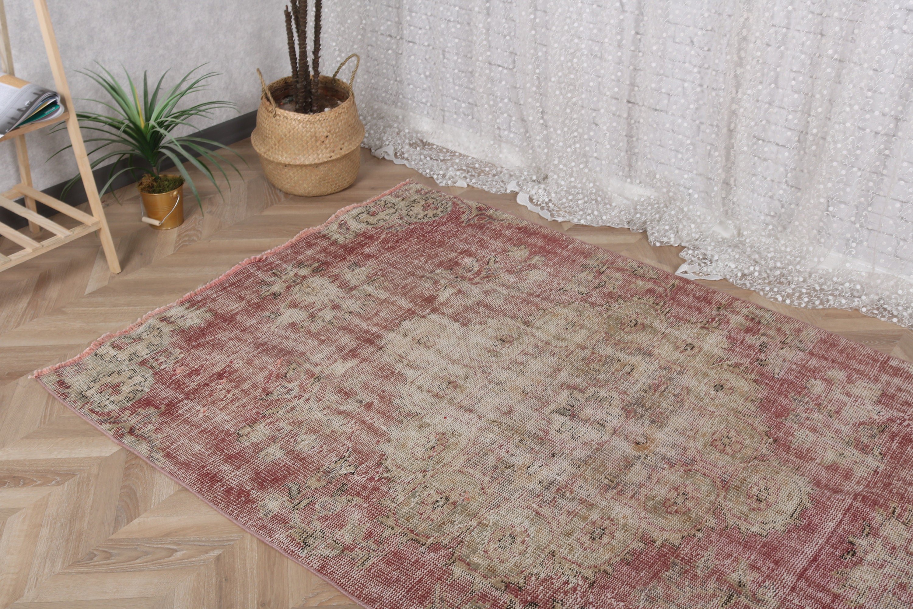 Dekoratif Halı, Türk Halıları, 4.4x6.6 ft Alan Halıları, Yemek Odası Halıları, Vintage Halı, Boho Halıları, Yer Halısı, Mor Nötr Halılar, Mutfak Halısı