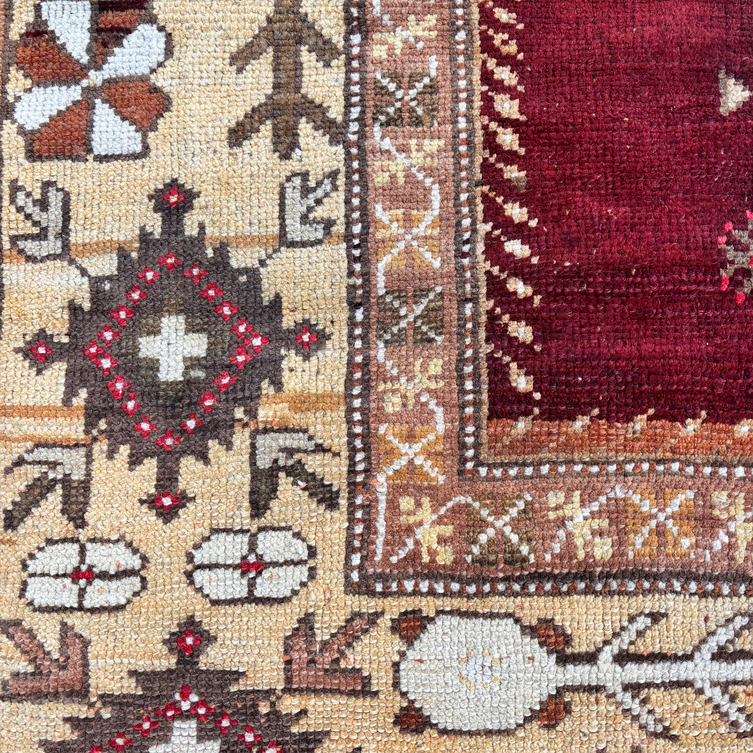 Turkish Rug, 1.5x2.7 ft Small Rug, Nursery Rugs, Brown Handwoven Rug, Small Vintage Rug, Home Decor Rug, Vintage Rugs