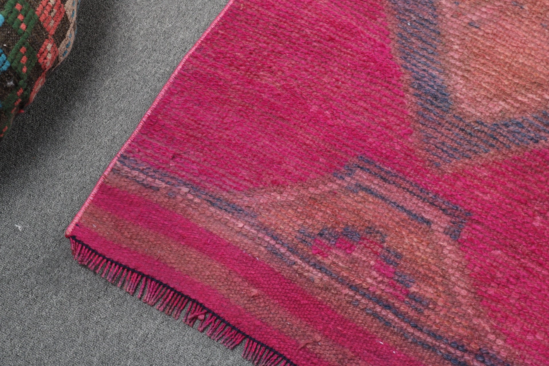 Hallway Rugs, Pink  2.4x10.7 ft Runner Rugs, Decorative Rugs, Turkish Rug, Luxury Rug, Stair Rugs, Statement Rug, Vintage Rug