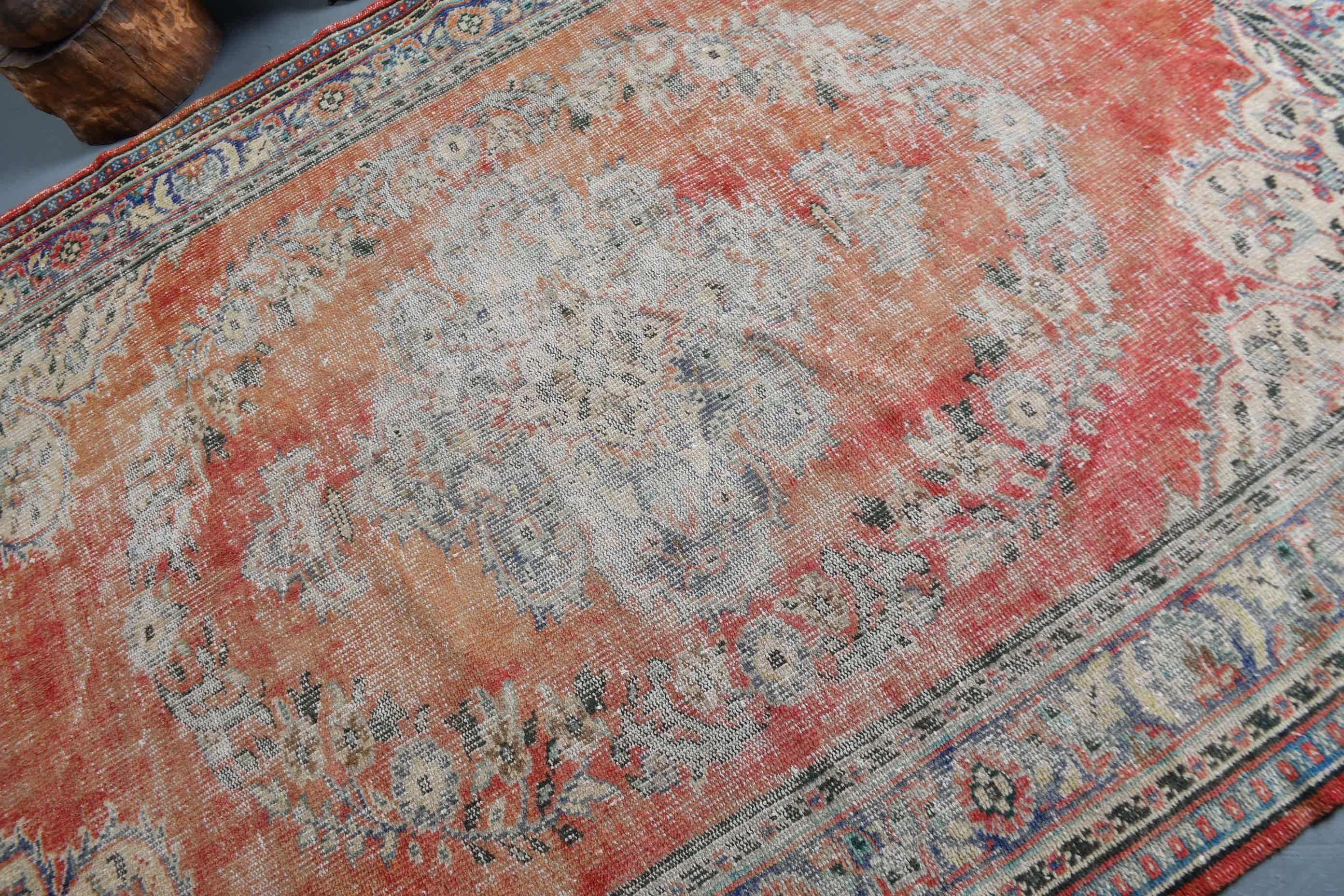 Living Room Rug, Floor Rug, Salon Rug, Turkish Rugs, Red  6.3x8.7 ft Large Rugs, Anatolian Rug, Vintage Rugs, Authentic Rugs