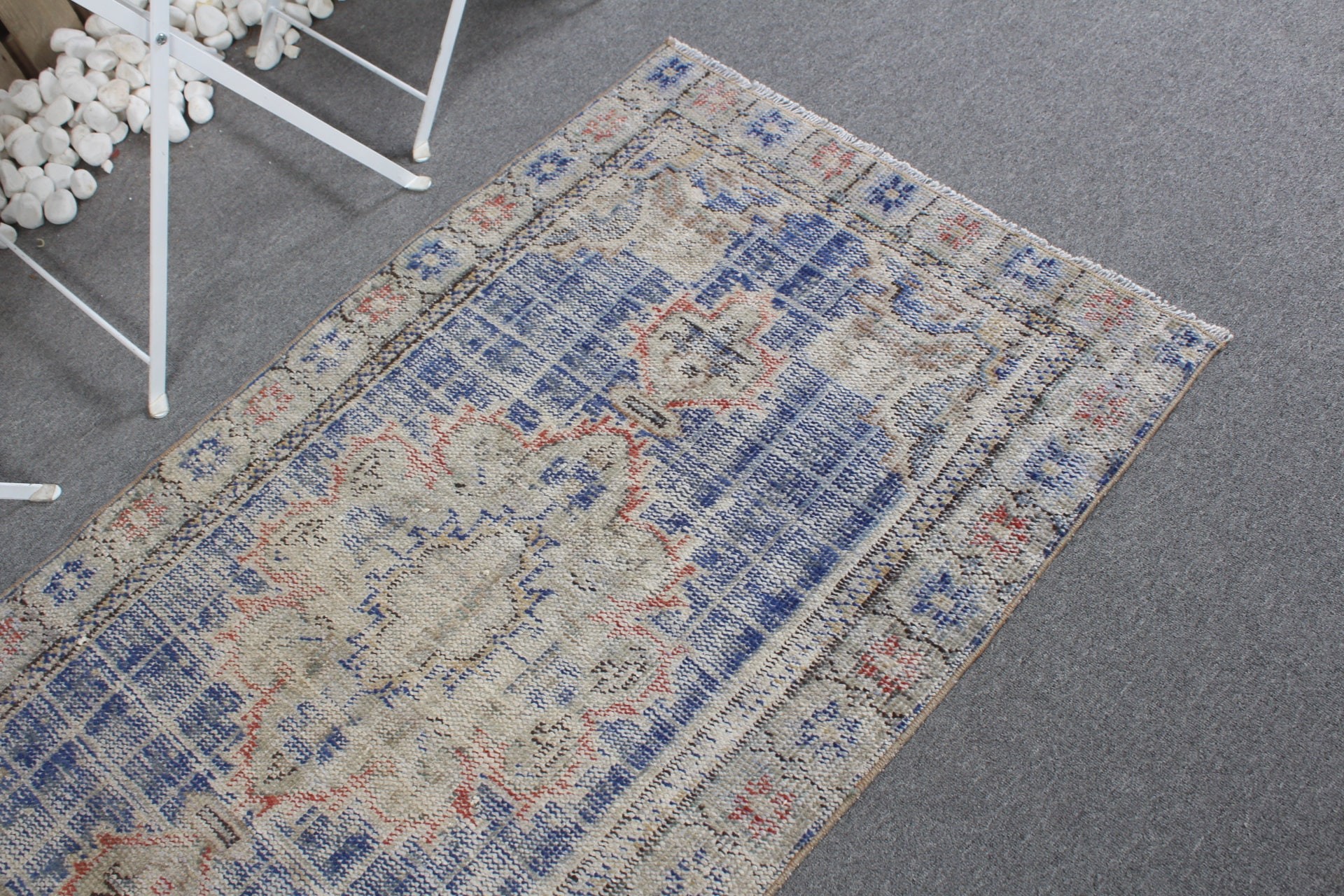 Bath Rug, Turkish Rugs, Rugs for Nursery, Vintage Rug, Entry Rug, Oushak Rug, Blue Bedroom Rug, Tribal Rug, 2.7x4.6 ft Small Rug, Floor Rug