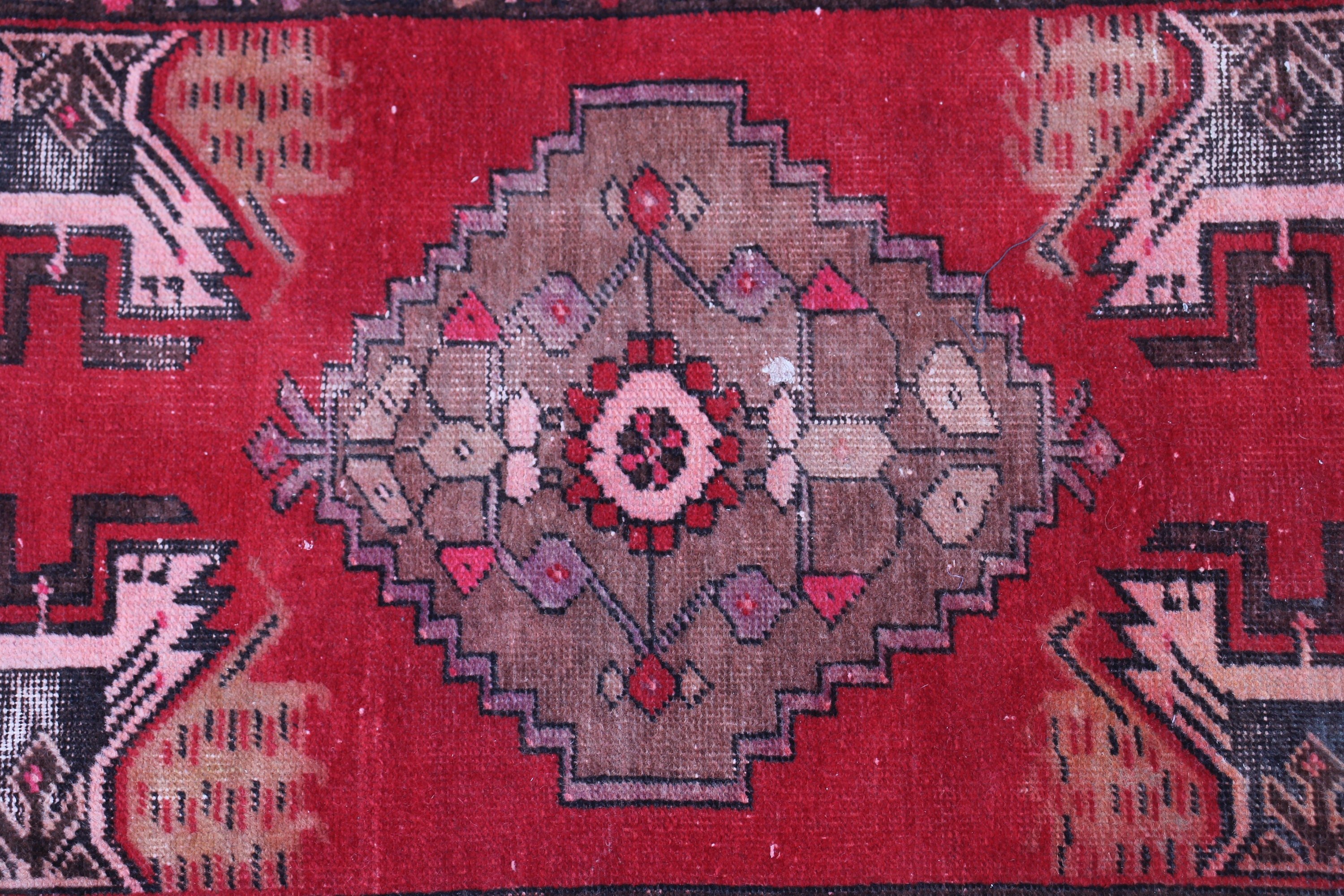 Banyo Halısı, Kırmızı Nötr Halılar, Vintage Halı, Düz Dokuma Halı, Araba Paspas Halıları, 1.4x2.8 ft Küçük Halı, Bildiri Halısı, Türk Halısı, Türkiye Halısı