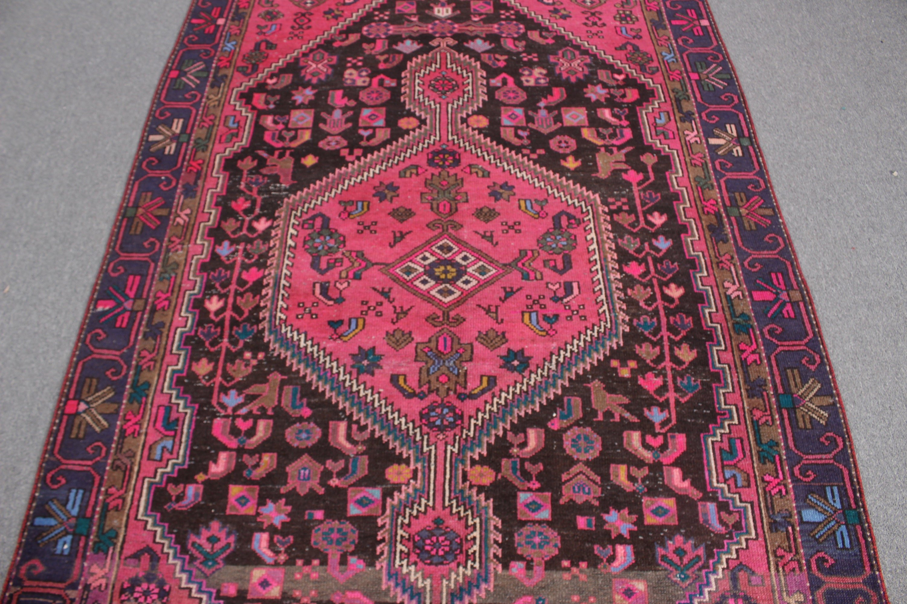 Turkish Rugs, Indoor Rugs, Pink Antique Rugs, Neutral Rug, Anatolian Rugs, Vintage Area Rugs, 4.5x7.1 ft Area Rug, Vintage Rugs, Floor Rug