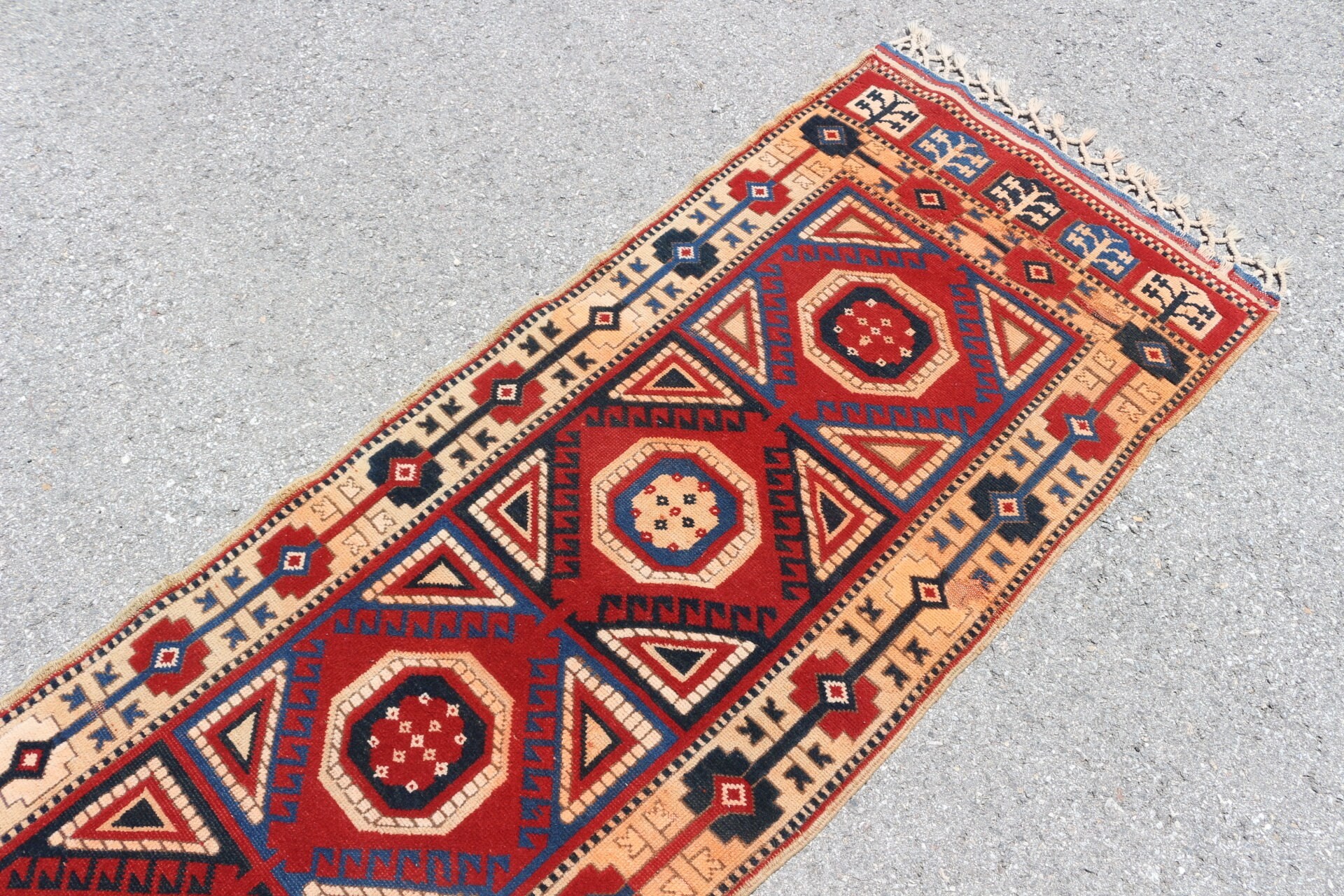 2.5x9.5 ft Runner Rugs, Rugs for Runner, Turkish Rugs, Wool Rug, Moroccan Rugs, Red Anatolian Rug, Turkey Rug, Corridor Rug, Vintage Rug