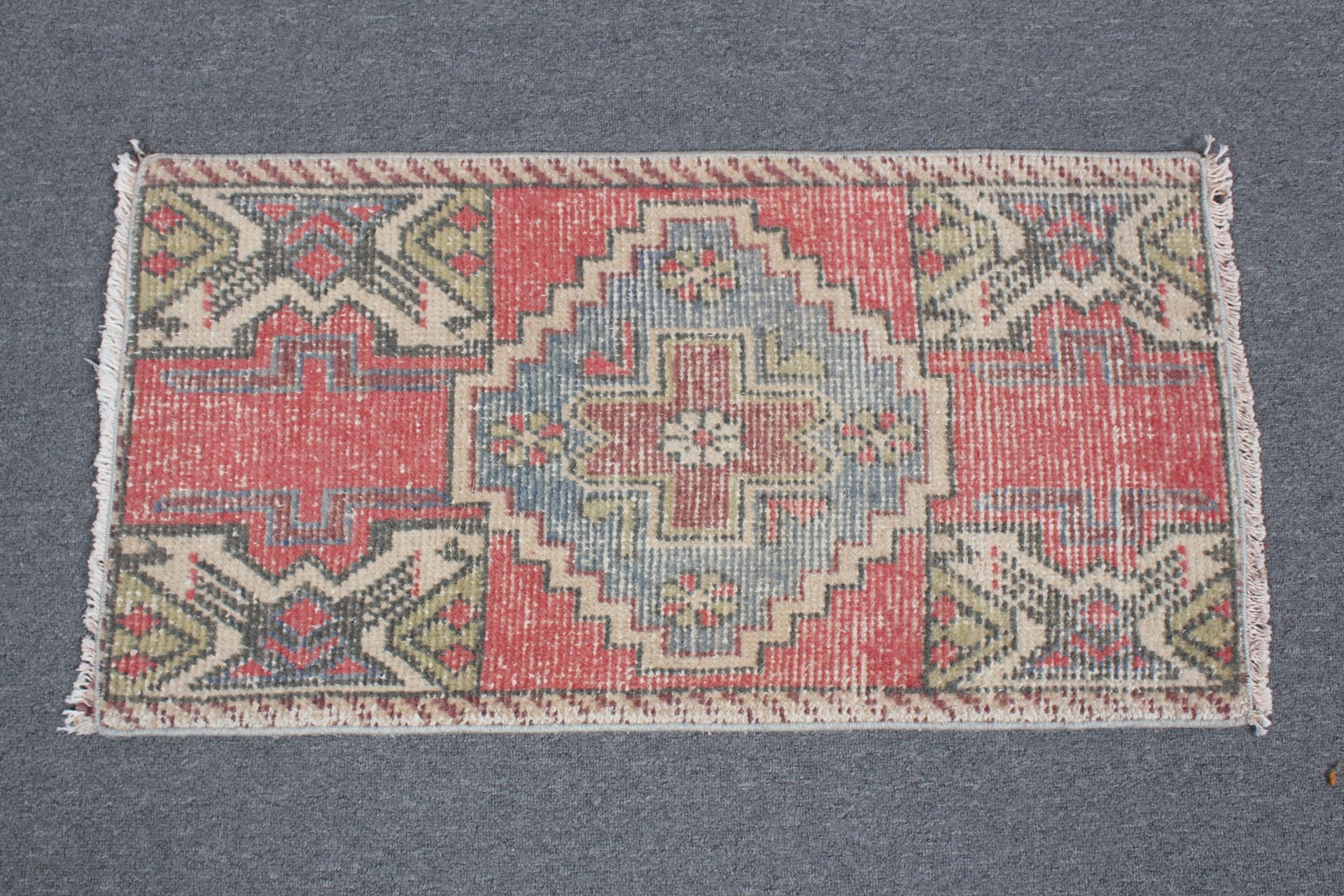 Turkish Rug, Antique Rug, 1.6x3 ft Small Rug, Bedroom Rug, Kitchen Rug, Vintage Rugs, Rugs for Kitchen, Bathroom Rugs, Red Bedroom Rug