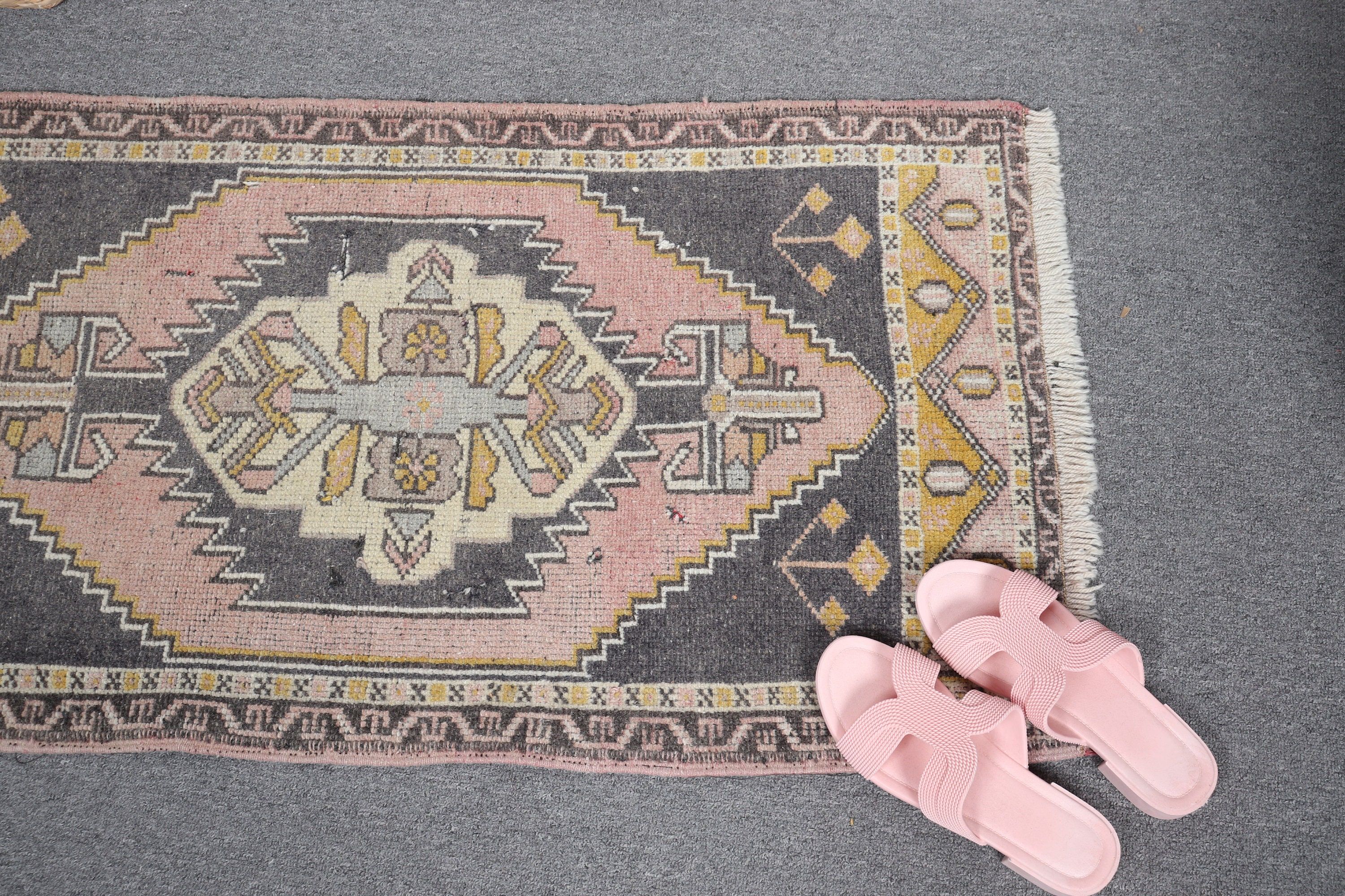Entry Rug, Rugs for Bathroom, Turkish Rug, Bedroom Rugs, Pink Home Decor Rugs, Cool Rugs, 1.8x3.3 ft Small Rug, Vintage Rug