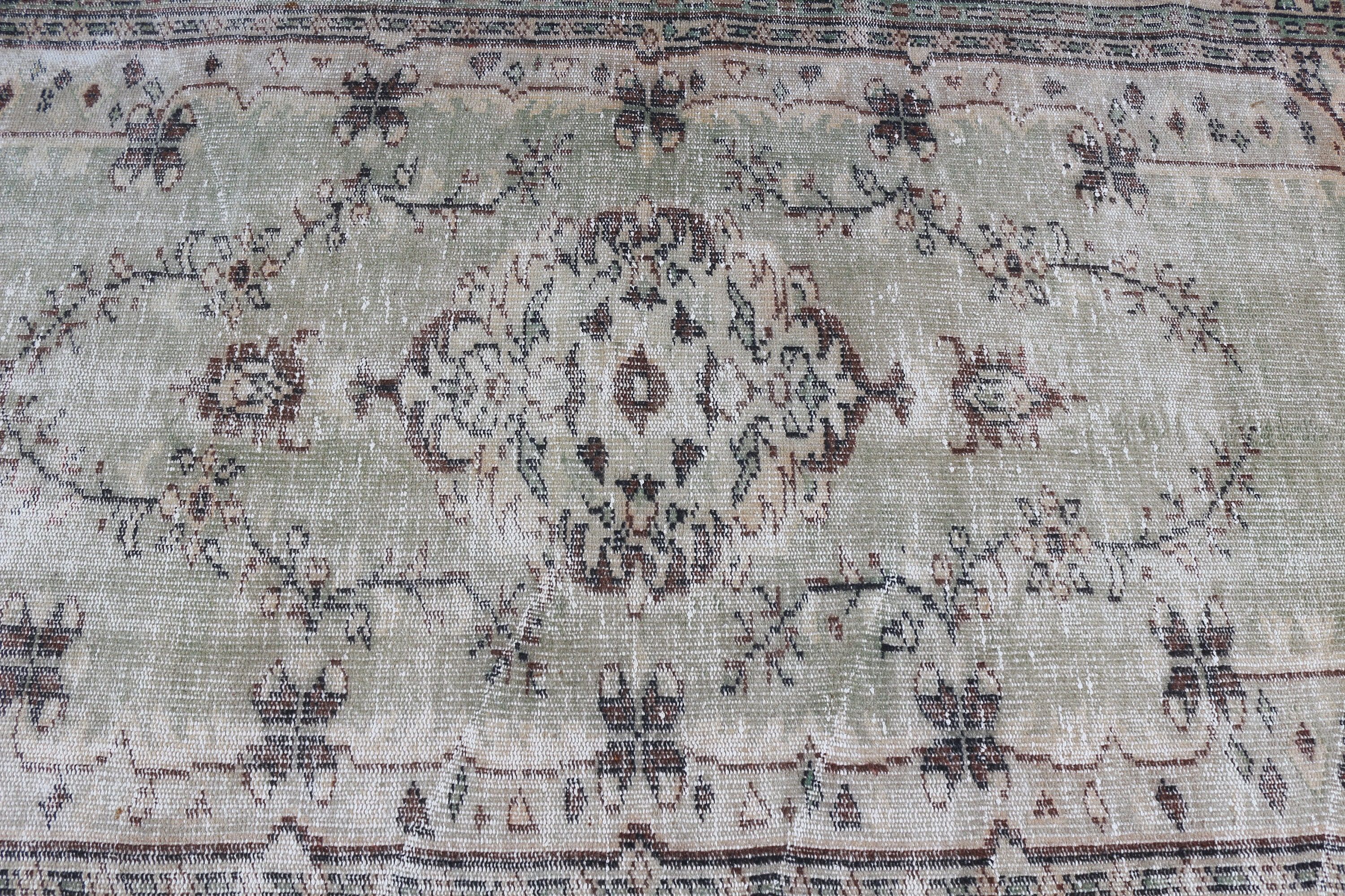 Old Rugs, Turkish Rugs, Vintage Rugs, 4.5x8.5 ft Area Rugs, Nursery Rug, Home Decor Rug, Oriental Rug, Living Room Rug, Green Floor Rugs