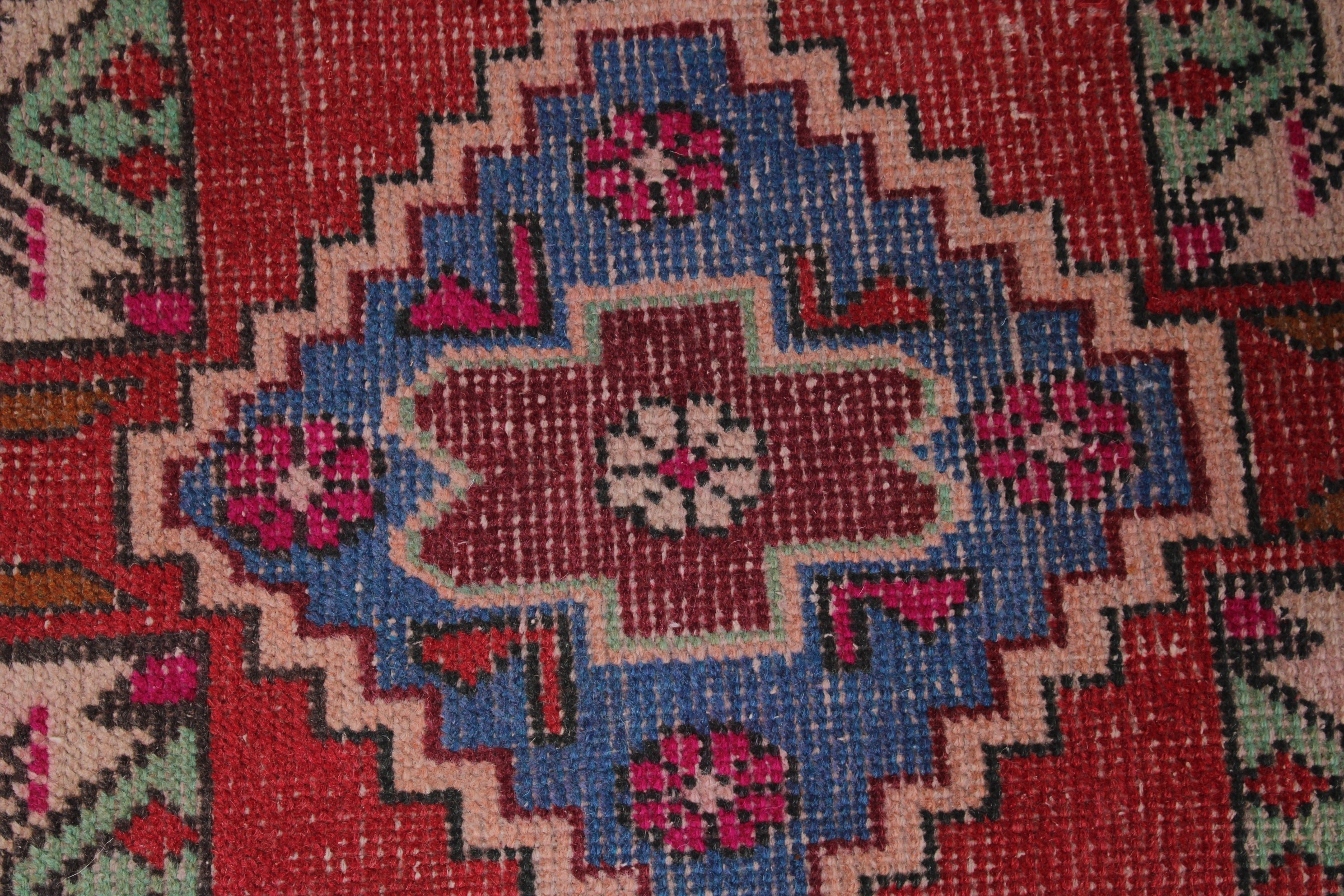 Blue Wool Rugs, Anatolian Rugs, Bathroom Rugs, Door Mat Rug, Flatweave Rug, Floor Rug, Turkish Rugs, Vintage Rugs, 1.4x2.9 ft Small Rugs