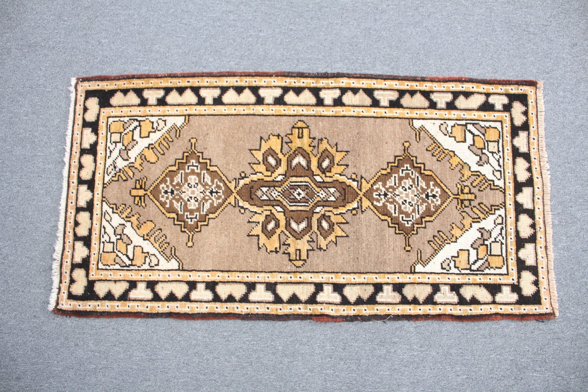 Türk Halısı, Araba Paspas Halısı, Giriş Halıları, Çocuk Halıları, 1,8x3,3 ft Küçük Halı, Yatak Odası Halısı, Vintage Halılar, Kahverengi Oryantal Halı