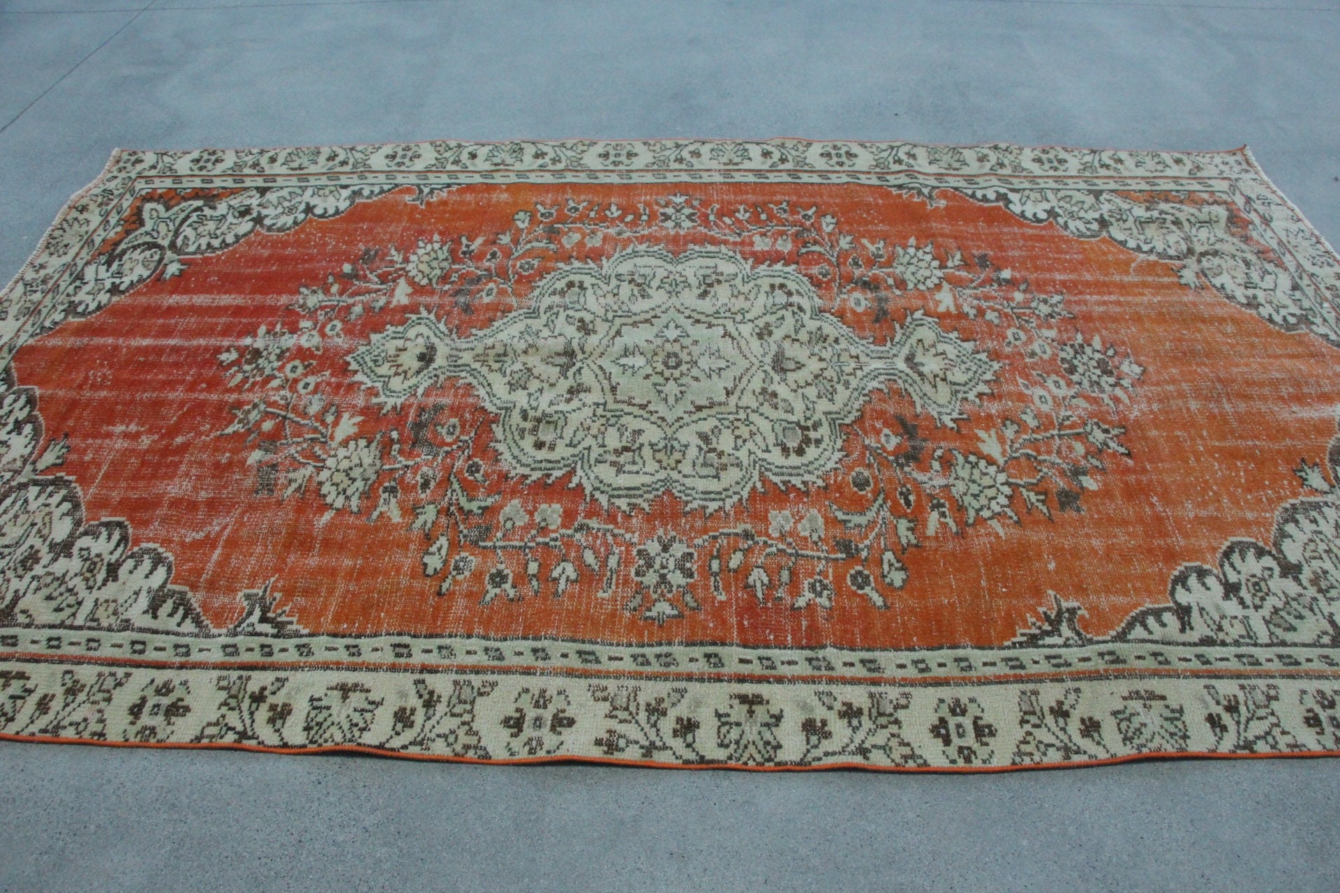 Salon Halısı, Mutfak Halısı, Salon Halıları, Büyük Vintage Halı Halıları, Yatak Odası Halısı, 5.6x9.5 ft Büyük Halı, Vintage Halı, Türk Halısı, Bej Yün Halı