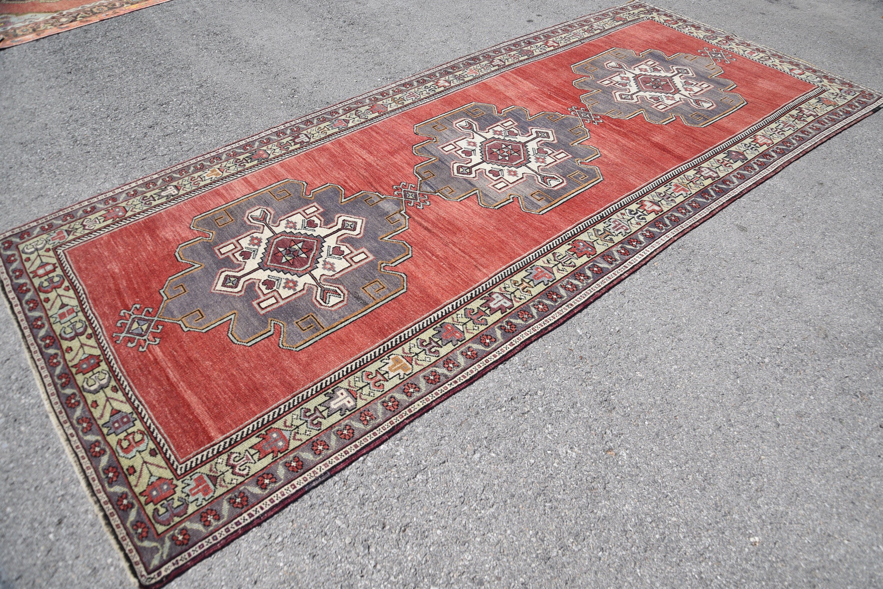 Vintage Halı, Yün Halı, Türk Halıları, Yemek Odası Halısı, Salon Halıları, Oturma Odası Halısı, 4,9x11,2 ft Büyük Halılar, Tasarımcı Halıları, Renkli Halılar