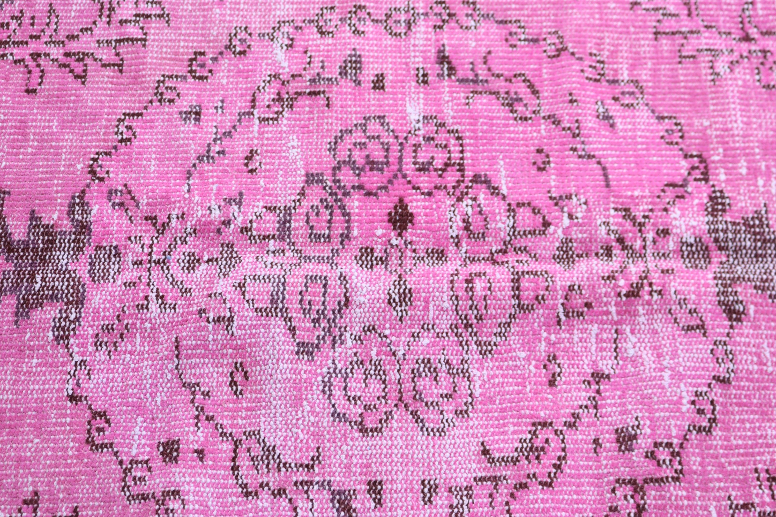 Vintage Halılar, Oryantal Halılar, Lüks Halı, Türk Halısı, Pembe Oushak Halıları, 5.2x8.8 ft Büyük Halı, Oturma Odası Halıları, Büyük Vintage Halılar