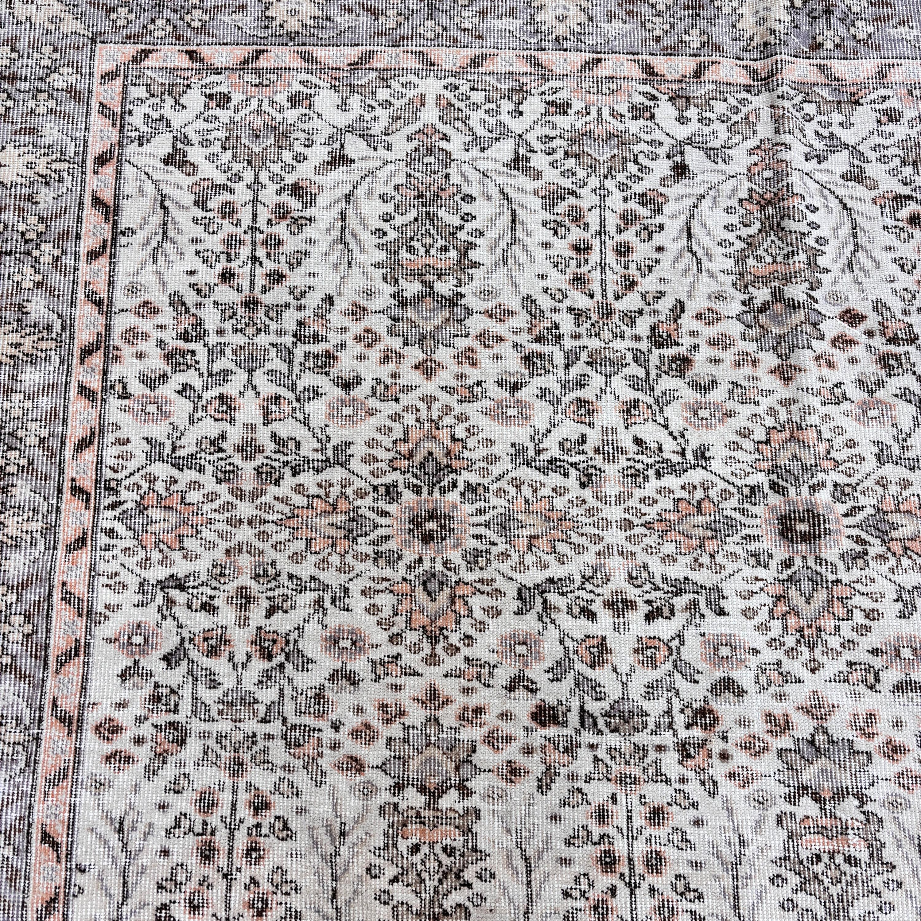 Kahverengi Anadolu Halıları, Anadolu Halıları, Geometrik Halı, Vintage Halı, 6.9x10.2 ft Büyük Boy Halılar, Salon Halıları, Yemek Odası Halısı, Türk Halıları