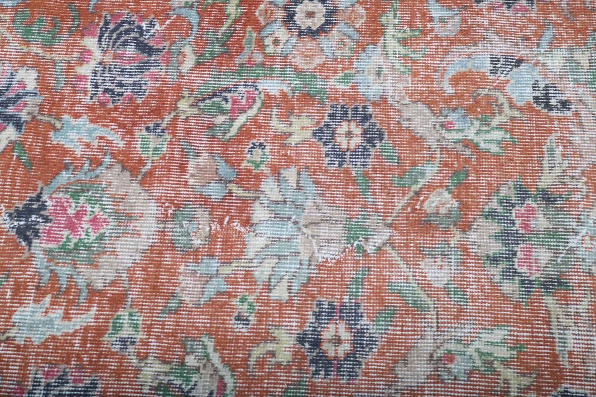 Türk Halısı, Vintage Halılar, Boho Halılar, Giriş Halısı, Etnik Halılar, Dekoratif Halı, 4,7x3,7 ft Accent Halı, El Dokuma Halı, Turuncu Geometrik Halı