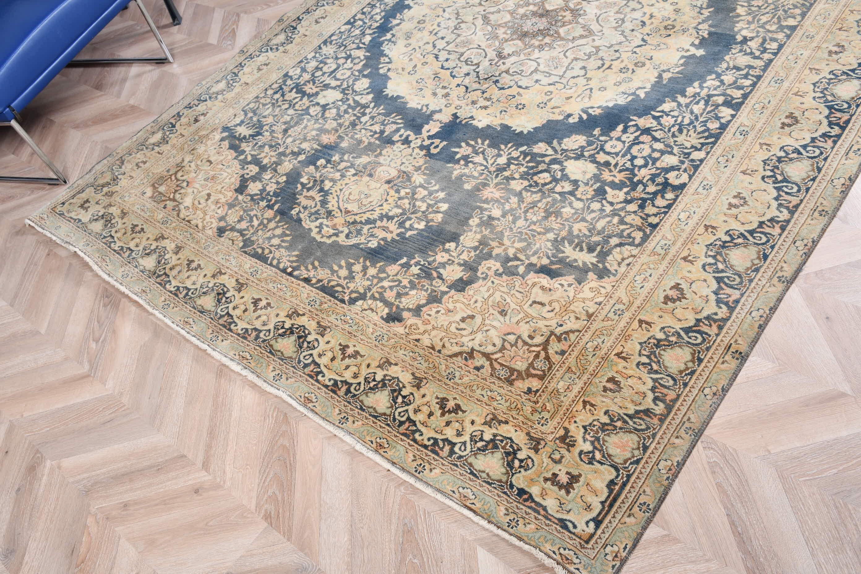 Floor Rug, 6.4x9 ft Large Rug, Living Room Rugs, Beige Antique Rug, Rugs for Dining Room, Vintage Rug, Bedroom Rugs, Art Rug, Turkish Rugs