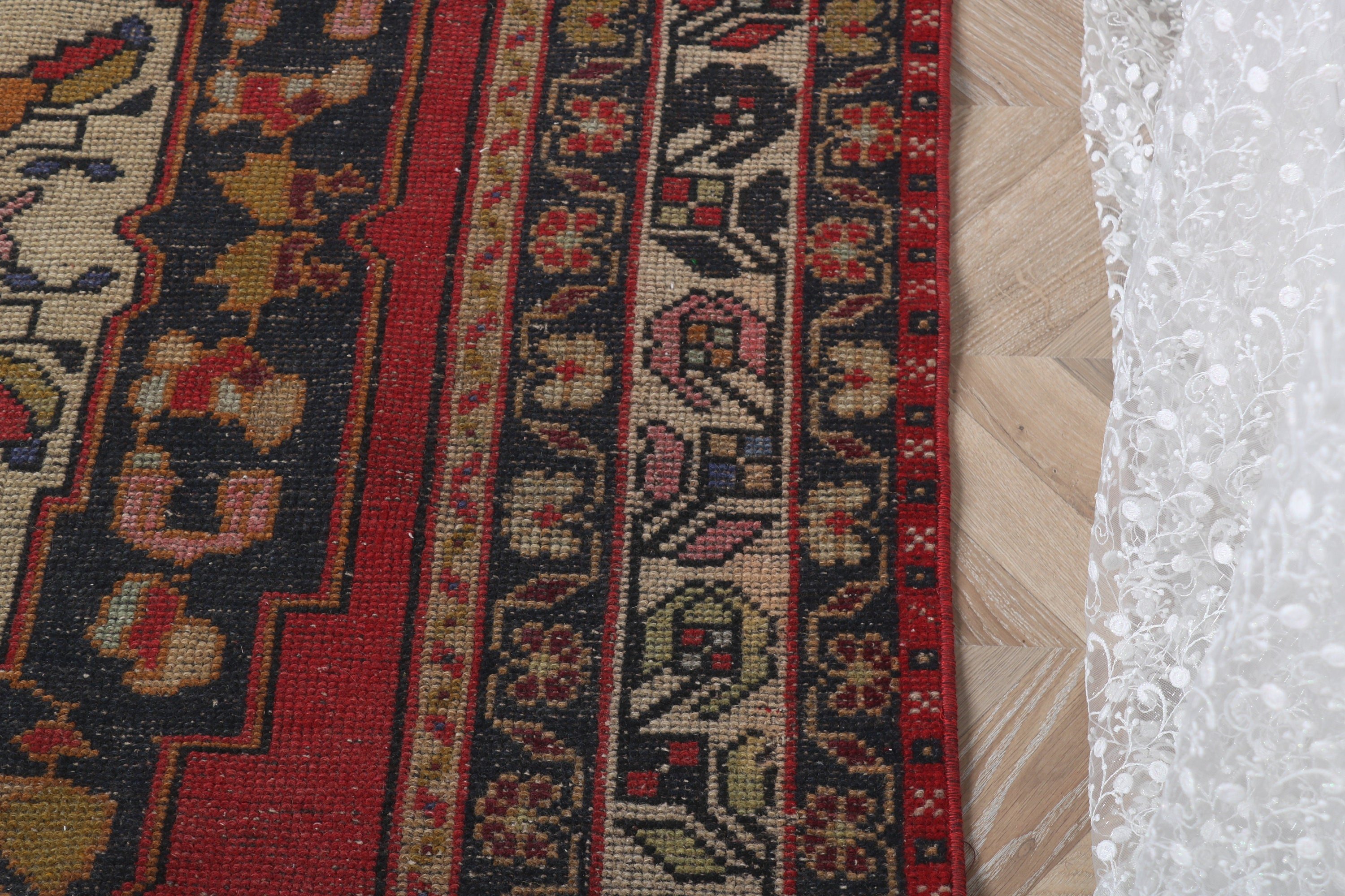 Büyük Oushak Halıları, Oturma Odası Halısı, Vintage Halılar, Kırmızı El Dokuma Halı, Bildiri Halısı, 4,5x9 ft Büyük Halılar, Oryantal Halı, Türk Halıları